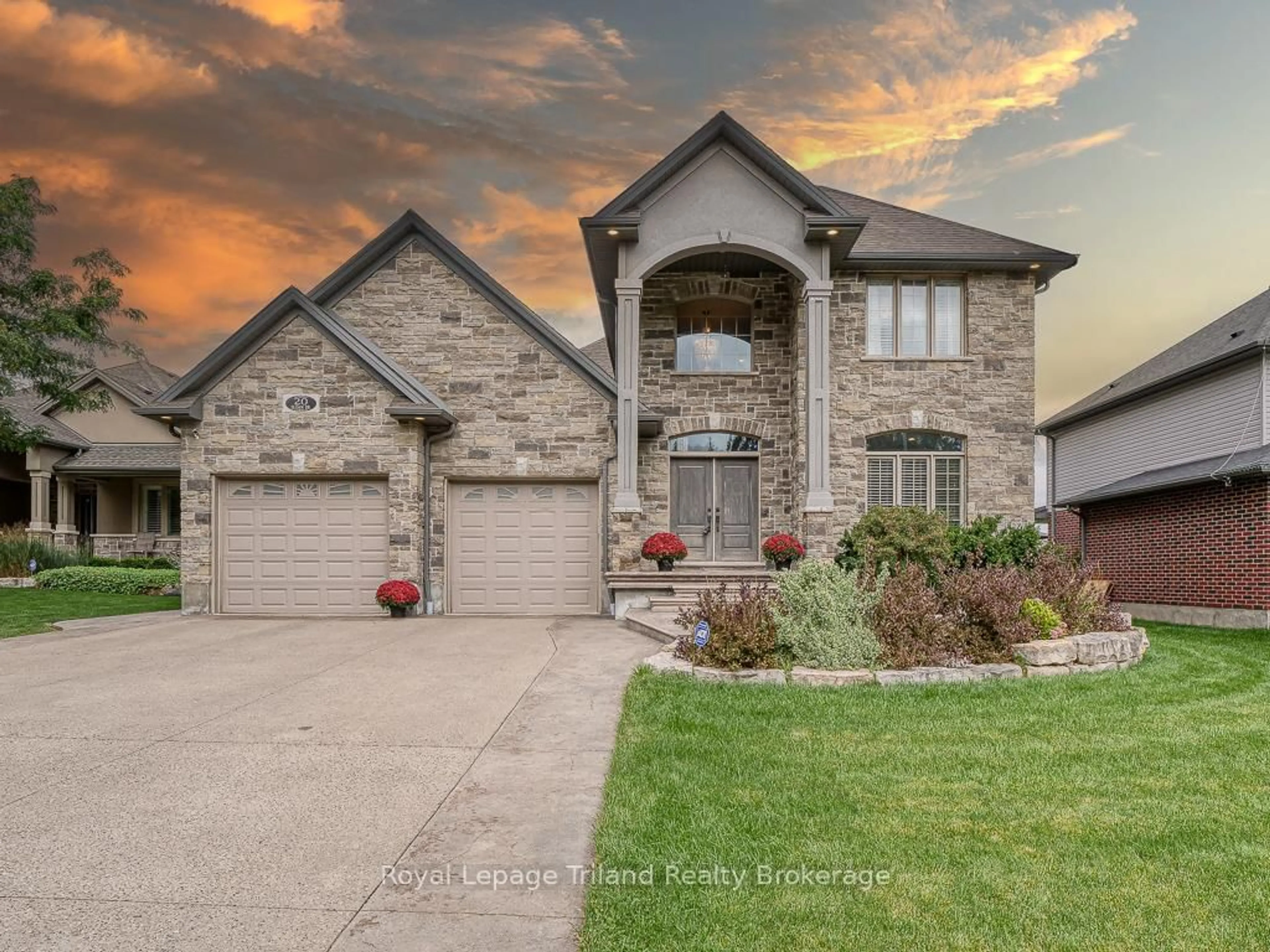 Home with brick exterior material, street for 20 Sloan Dr, Zorra Ontario N0M 2M0