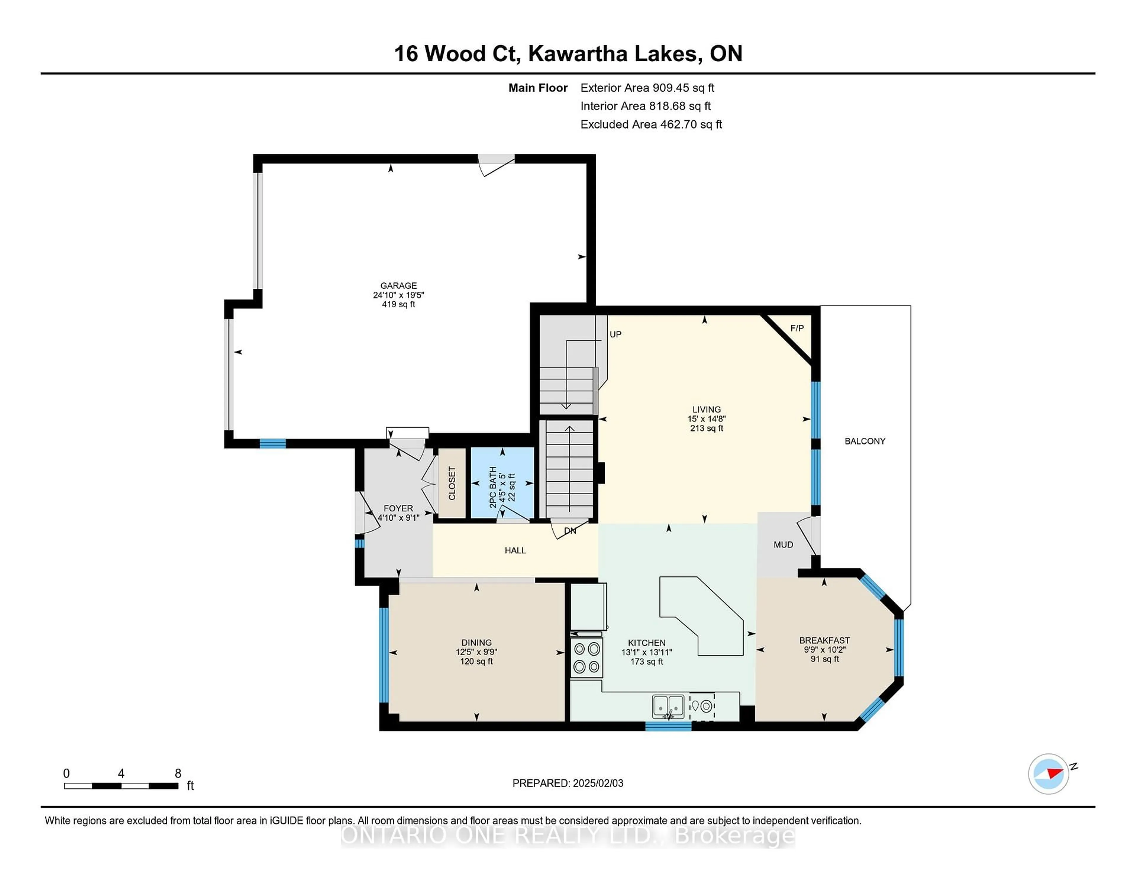 Floor plan for 16 Wood Crt, Kawartha Lakes Ontario K9V 6J4