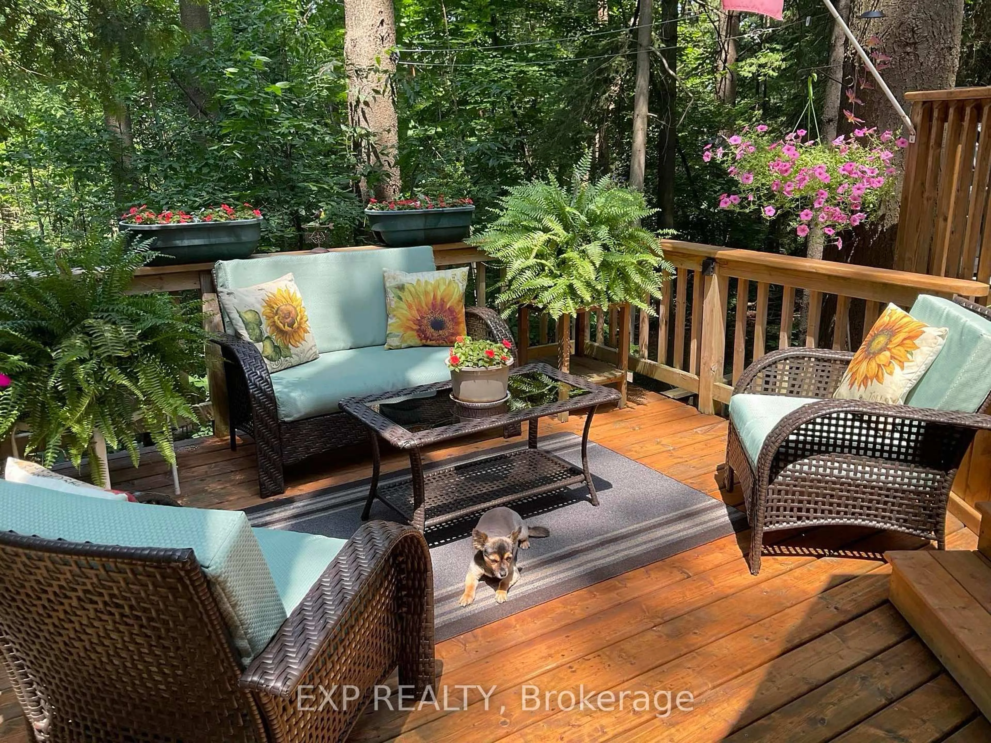 Patio, forest/trees view for 76735 Wildwood Line #104, Bluewater Ontario N0M 1G0