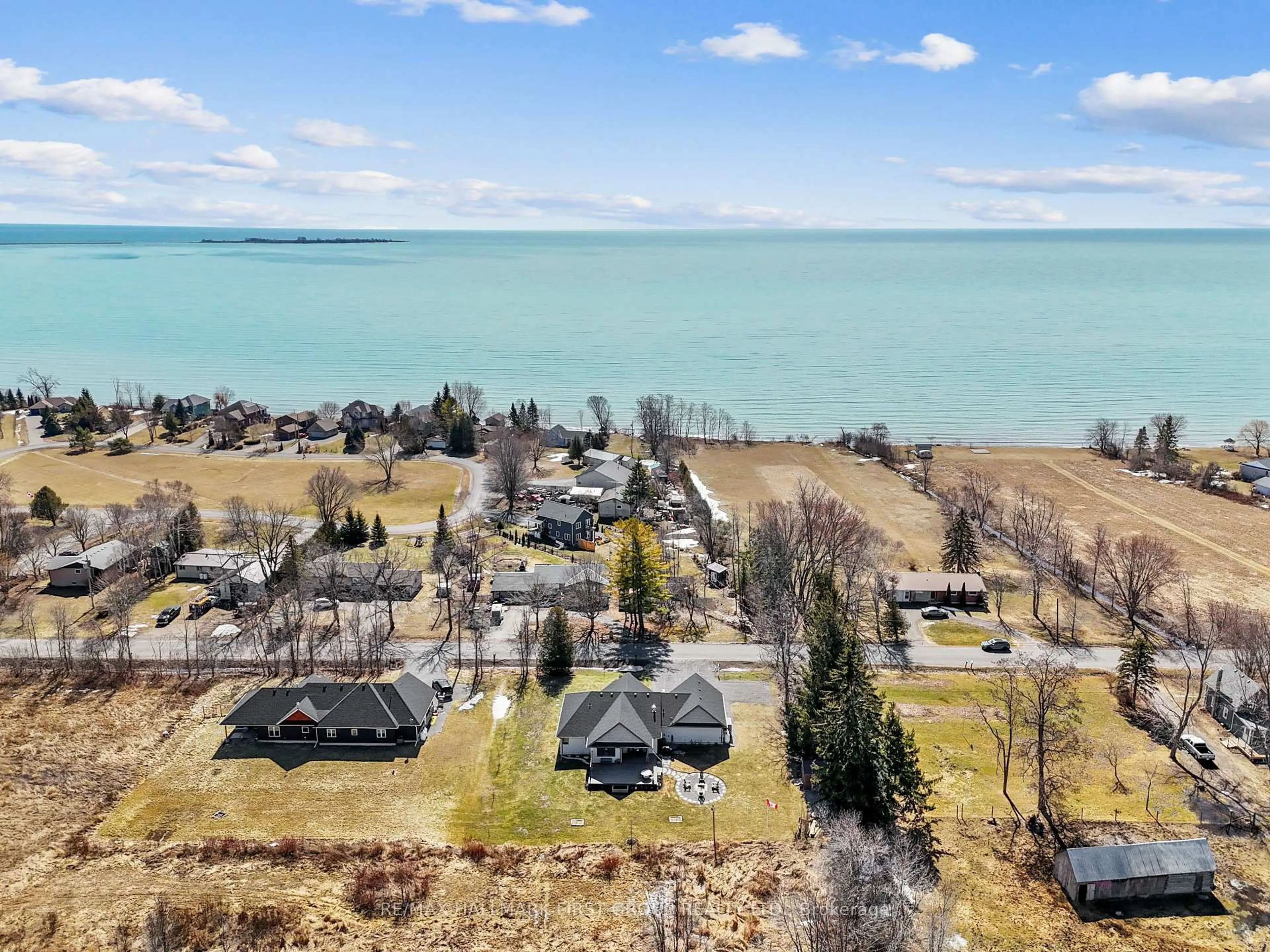 A pic from outside/outdoor area/front of a property/back of a property/a pic from drone, water/lake/river/ocean view for 316 Lakeshore Rd, Brighton Ontario K0K 1H0