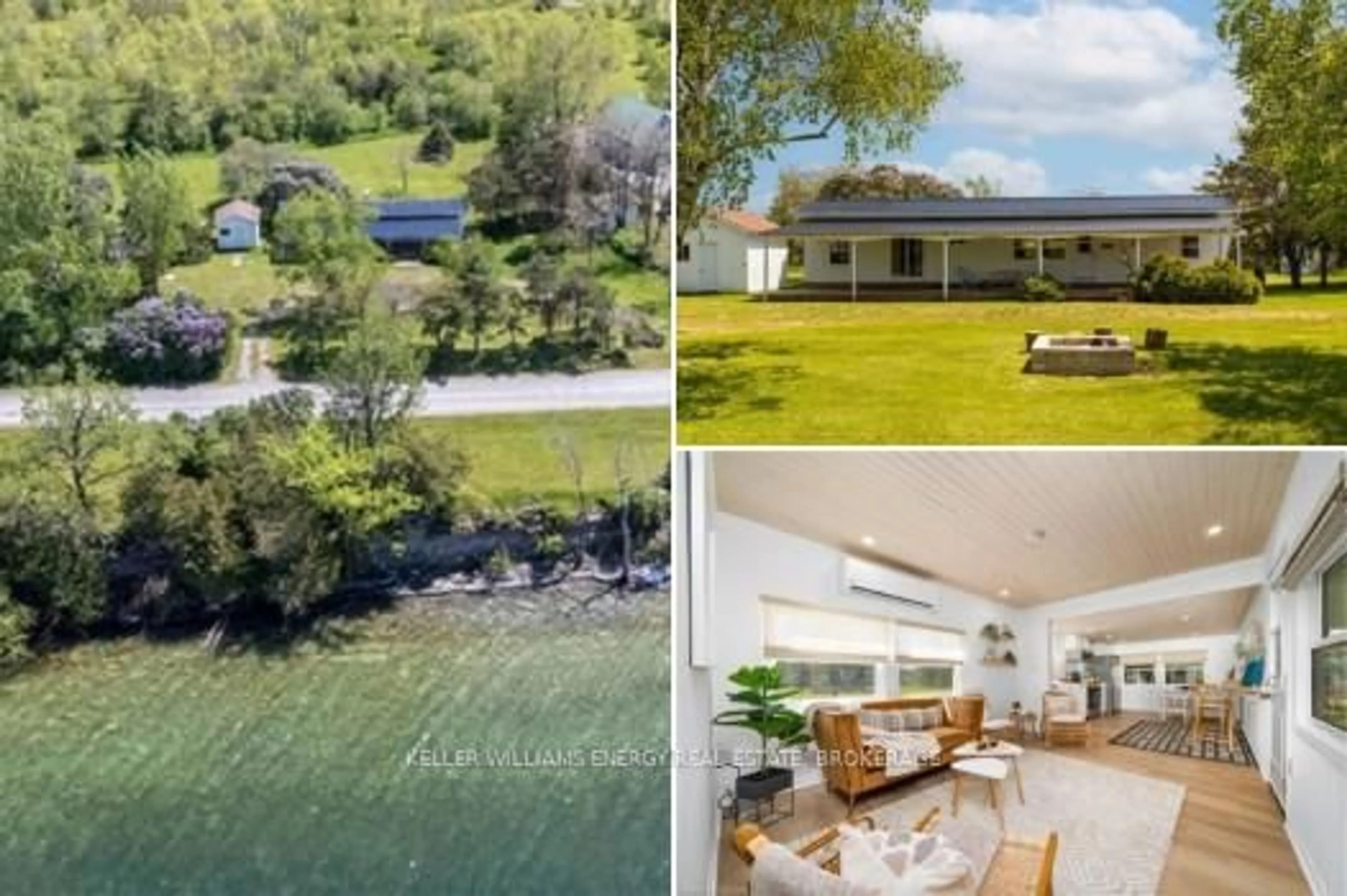 A pic from outside/outdoor area/front of a property/back of a property/a pic from drone, water/lake/river/ocean view for 5062 Long Point Rd, Prince Edward County Ontario K0K 2T0