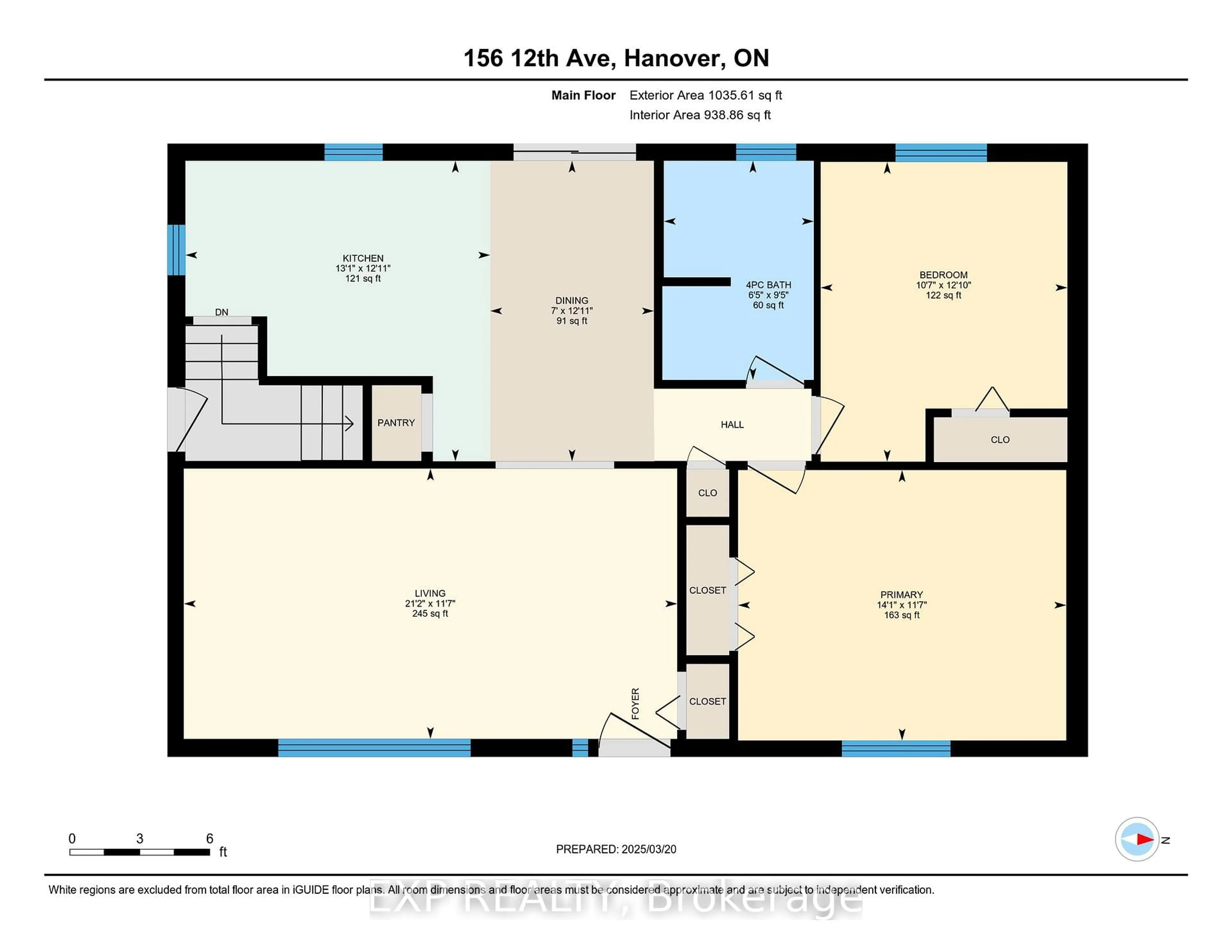 Floor plan for 156 12th Ave, Hanover Ontario N4N 2S7