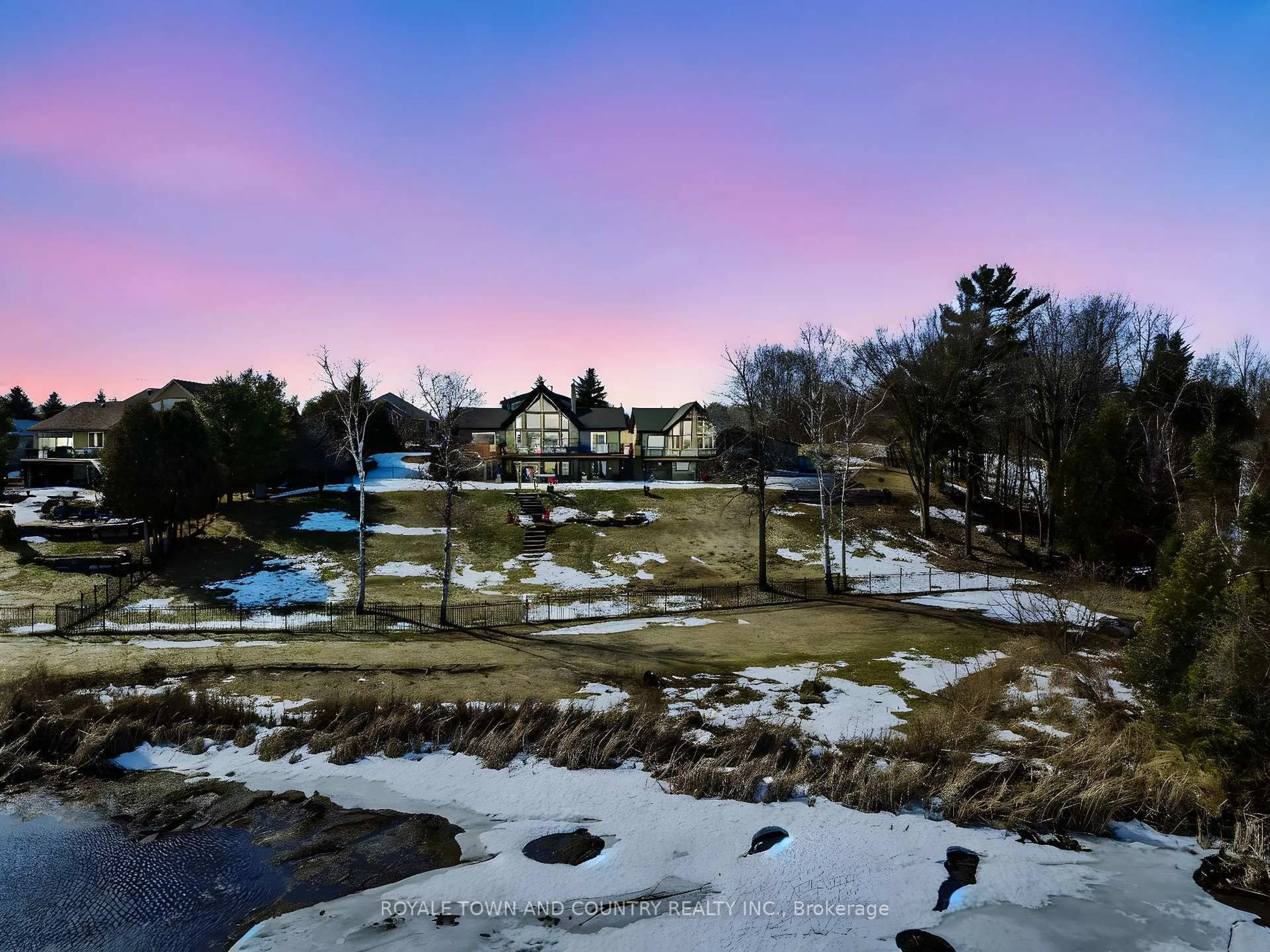 A pic from outside/outdoor area/front of a property/back of a property/a pic from drone, water/lake/river/ocean view for 151 Peller Crt, Kawartha Lakes Ontario K0M 1A0