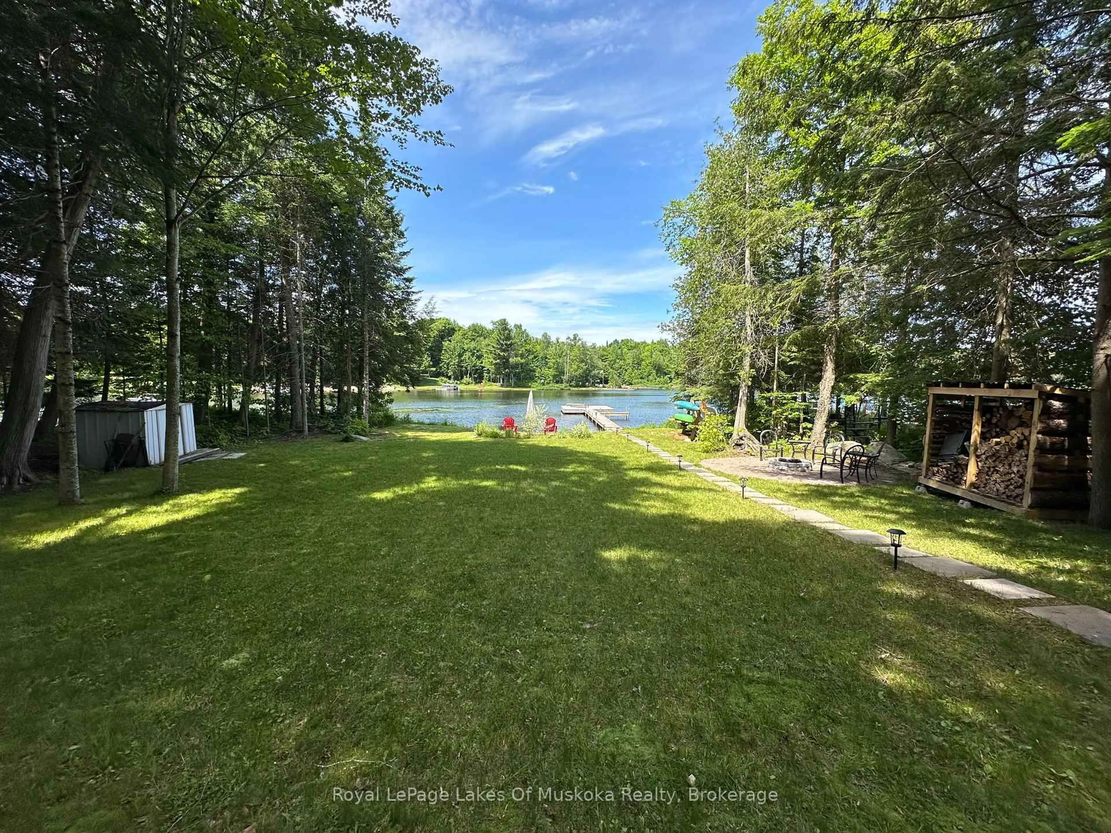 A pic from outside/outdoor area/front of a property/back of a property/a pic from drone, water/lake/river/ocean view for 879 Relative Rd, Armour Ontario P0A 1C0