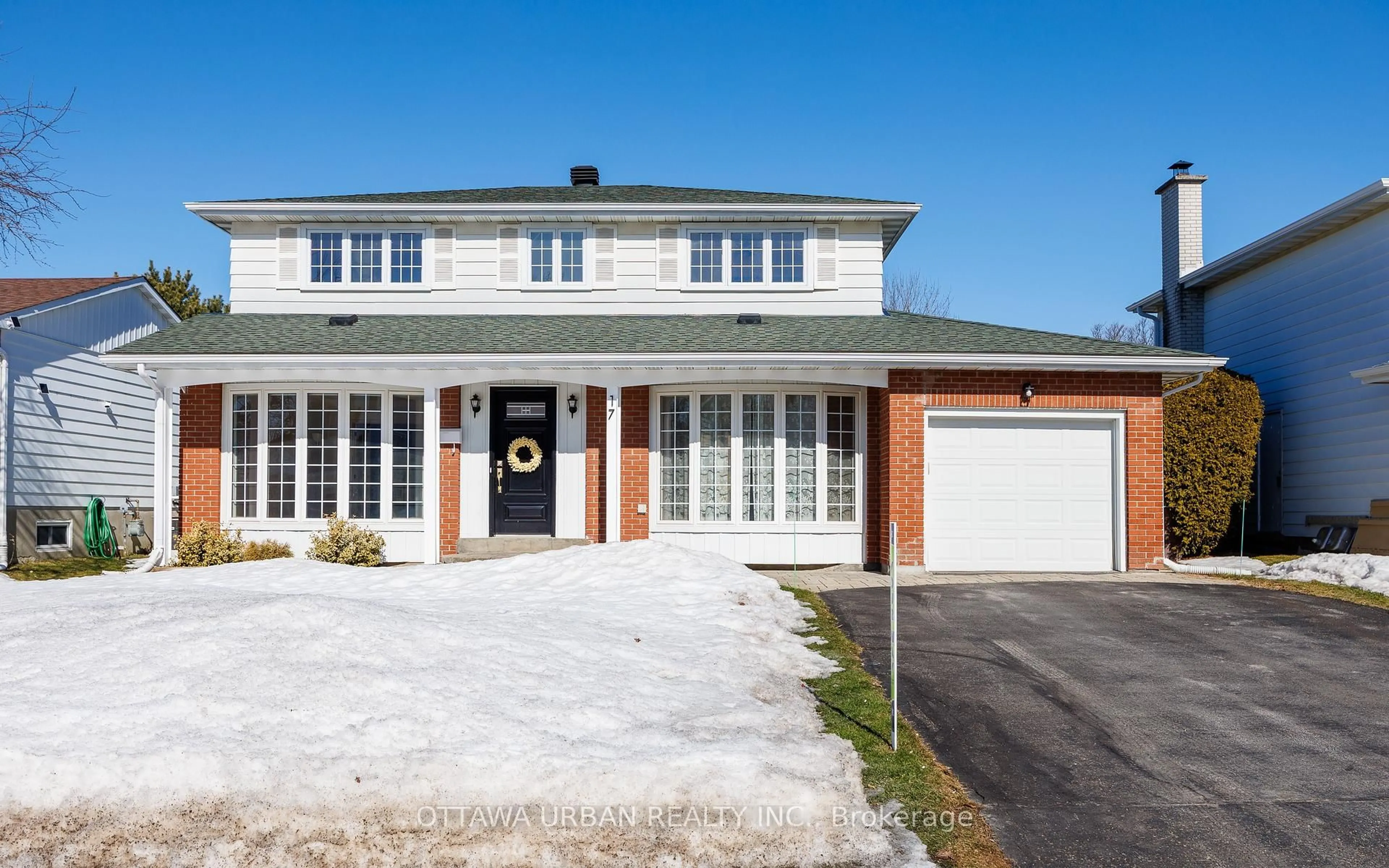 Home with brick exterior material, street for 17 Woodview Cres, Ottawa Ontario K1B 3B1