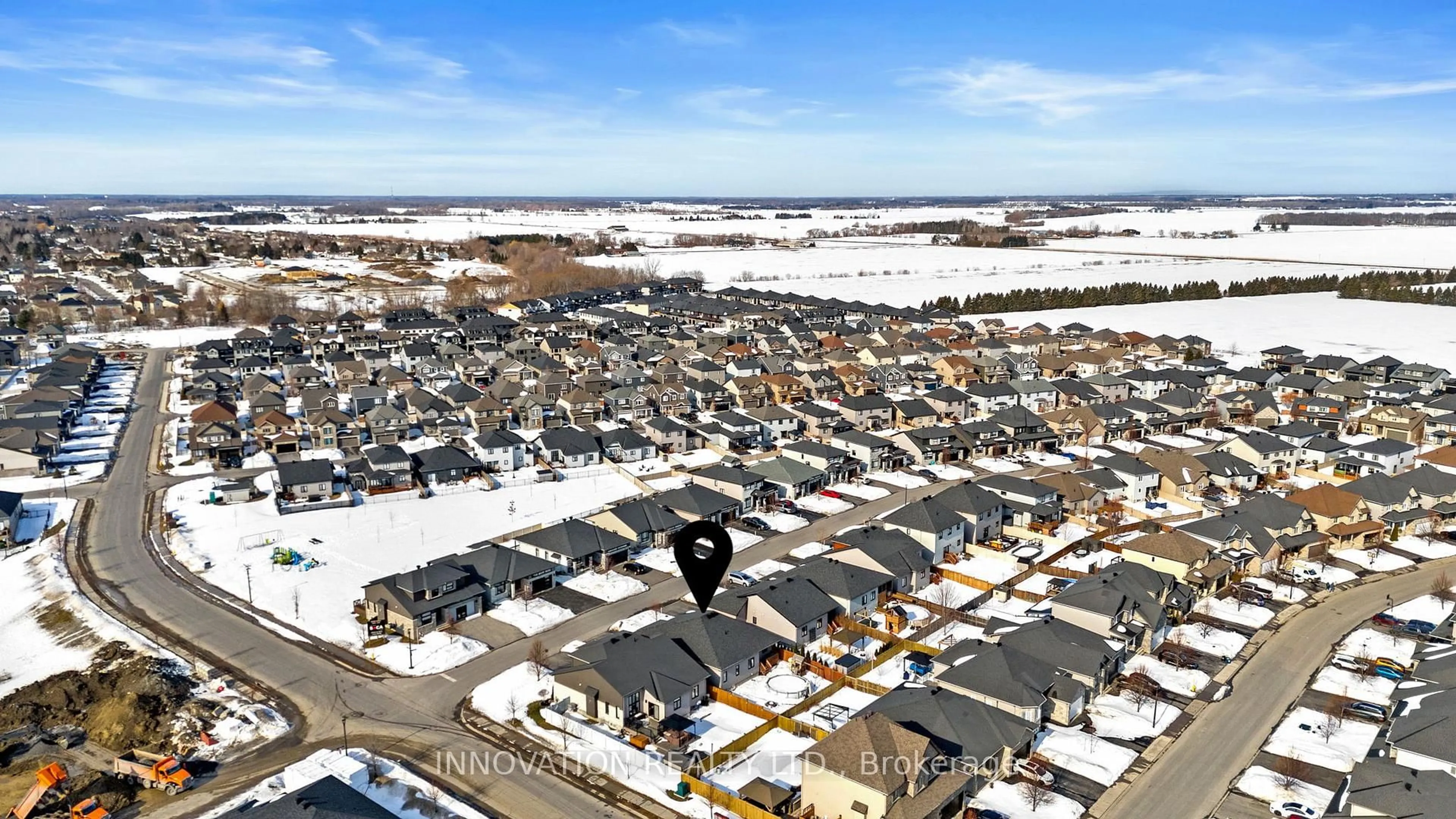 A pic from outside/outdoor area/front of a property/back of a property/a pic from drone, street for 404 Bruges St, Russell Ontario K0A 1W0
