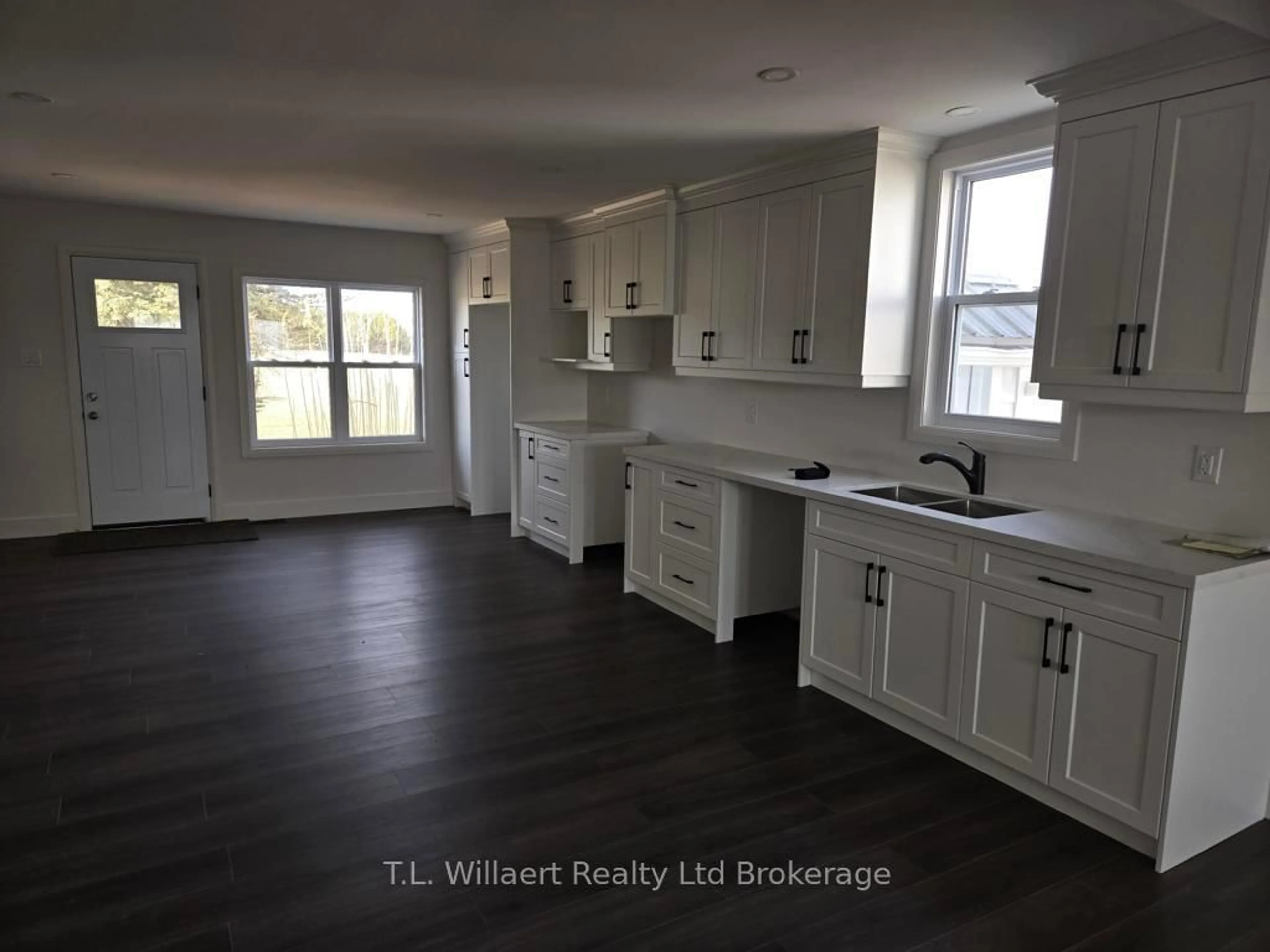 Open concept kitchen, wood/laminate floor for 2349 1st Conc Rd Str N/A, Norfolk Ontario N4B 2W4