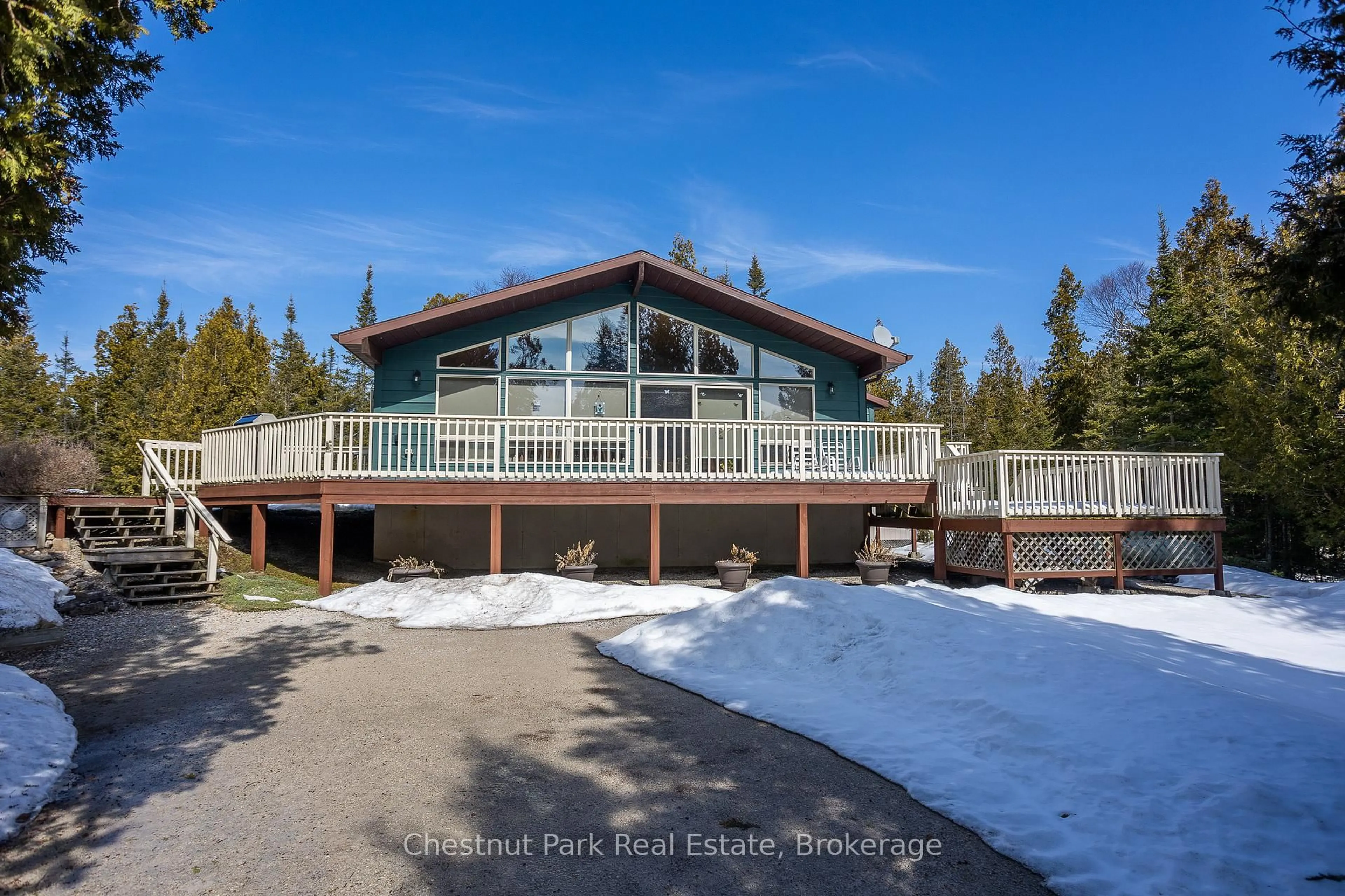 A pic from outside/outdoor area/front of a property/back of a property/a pic from drone, water/lake/river/ocean view for 39 Hatt St, Northern Bruce Peninsula Ontario N0H 2R0