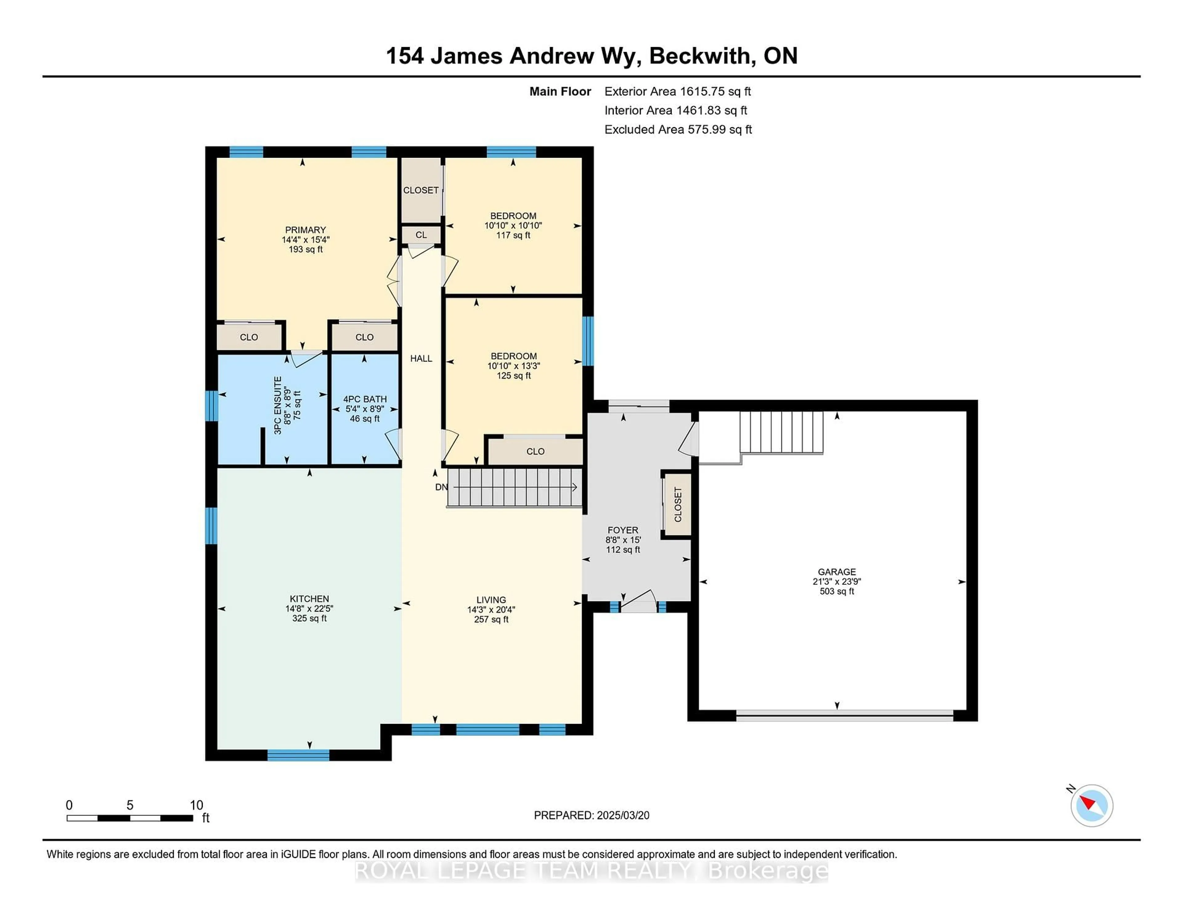 Floor plan for 154 James Andrew Way, Smiths Falls Ontario K7A 4S7