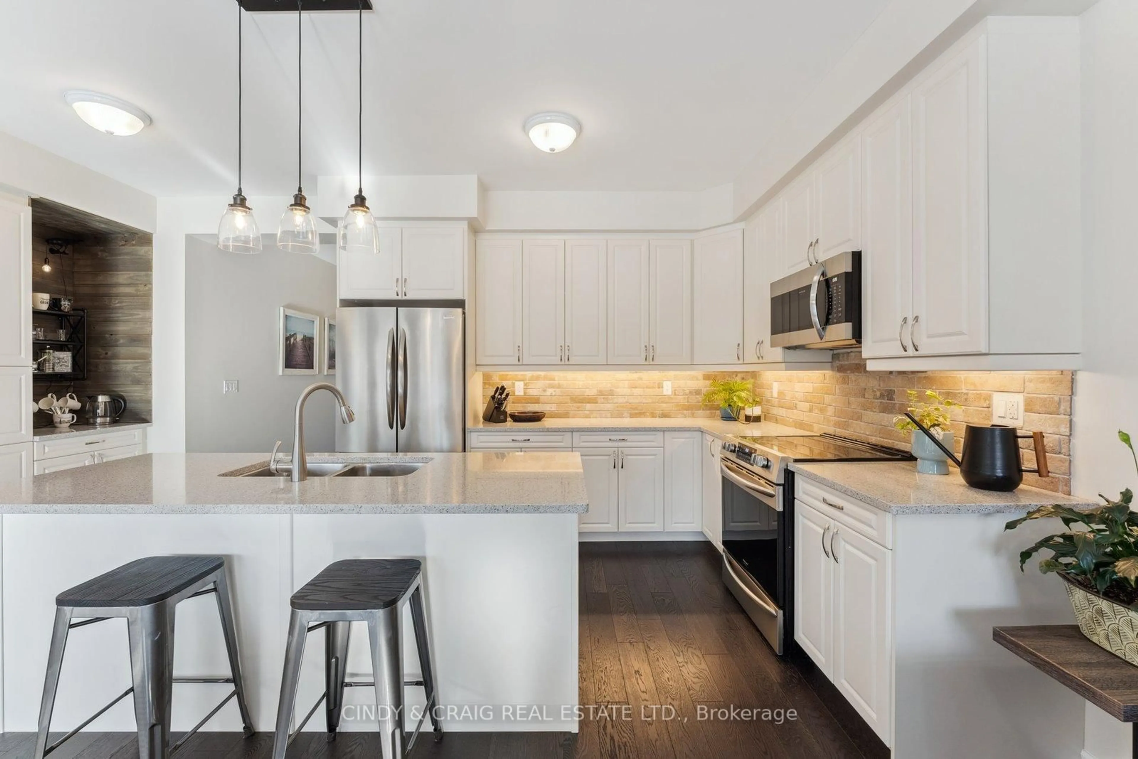 Contemporary kitchen, ceramic/tile floor for 171 Rollings St, Cobourg Ontario K9A 0G9