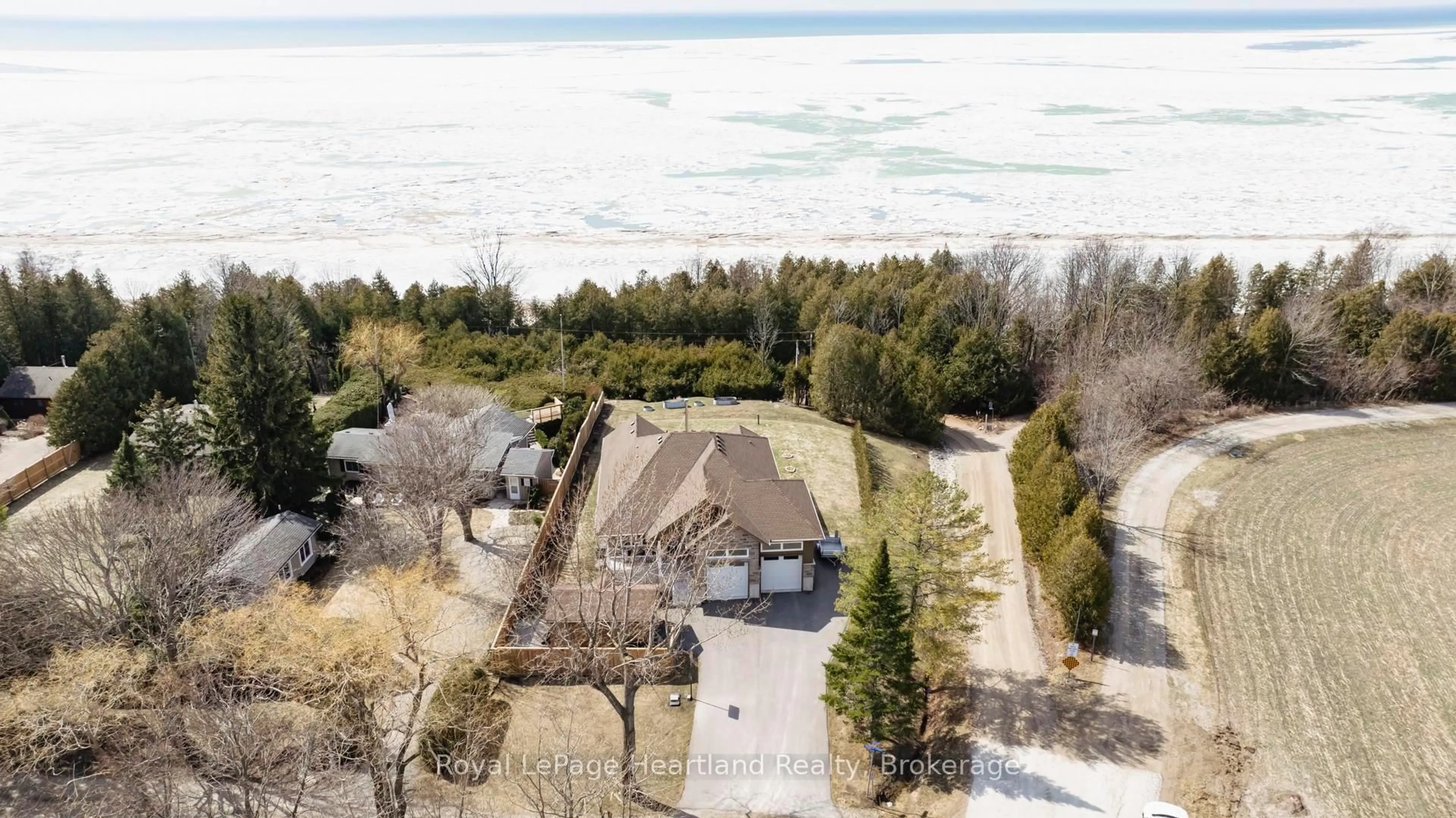 A pic from outside/outdoor area/front of a property/back of a property/a pic from drone, water/lake/river/ocean view for 85049 Michelle St, Ashfield-Colborne-Wawanosh Ontario N7A 3X9