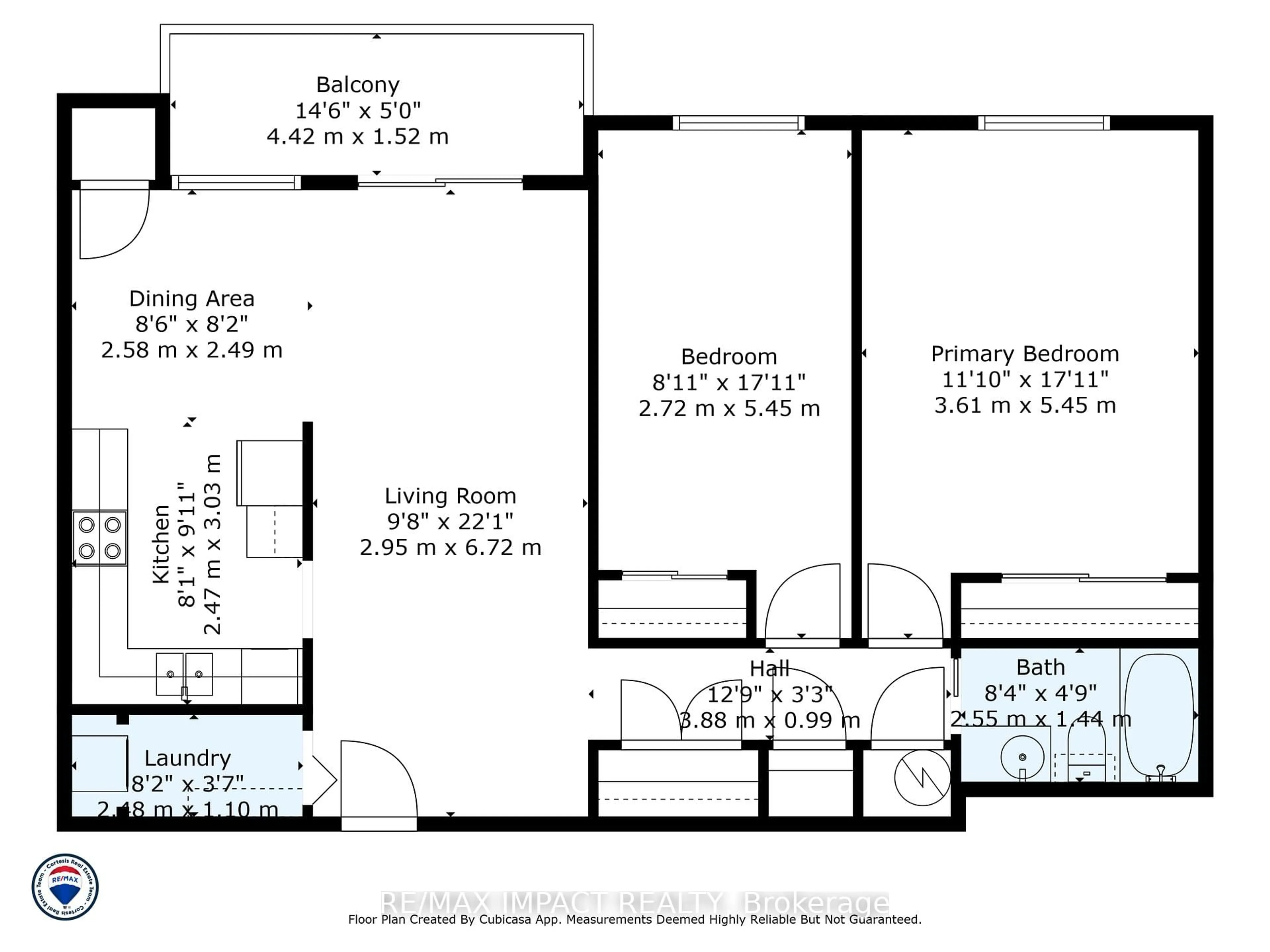 Floor plan for 841 Battell St #203, Cobourg Ontario K9A 0B9