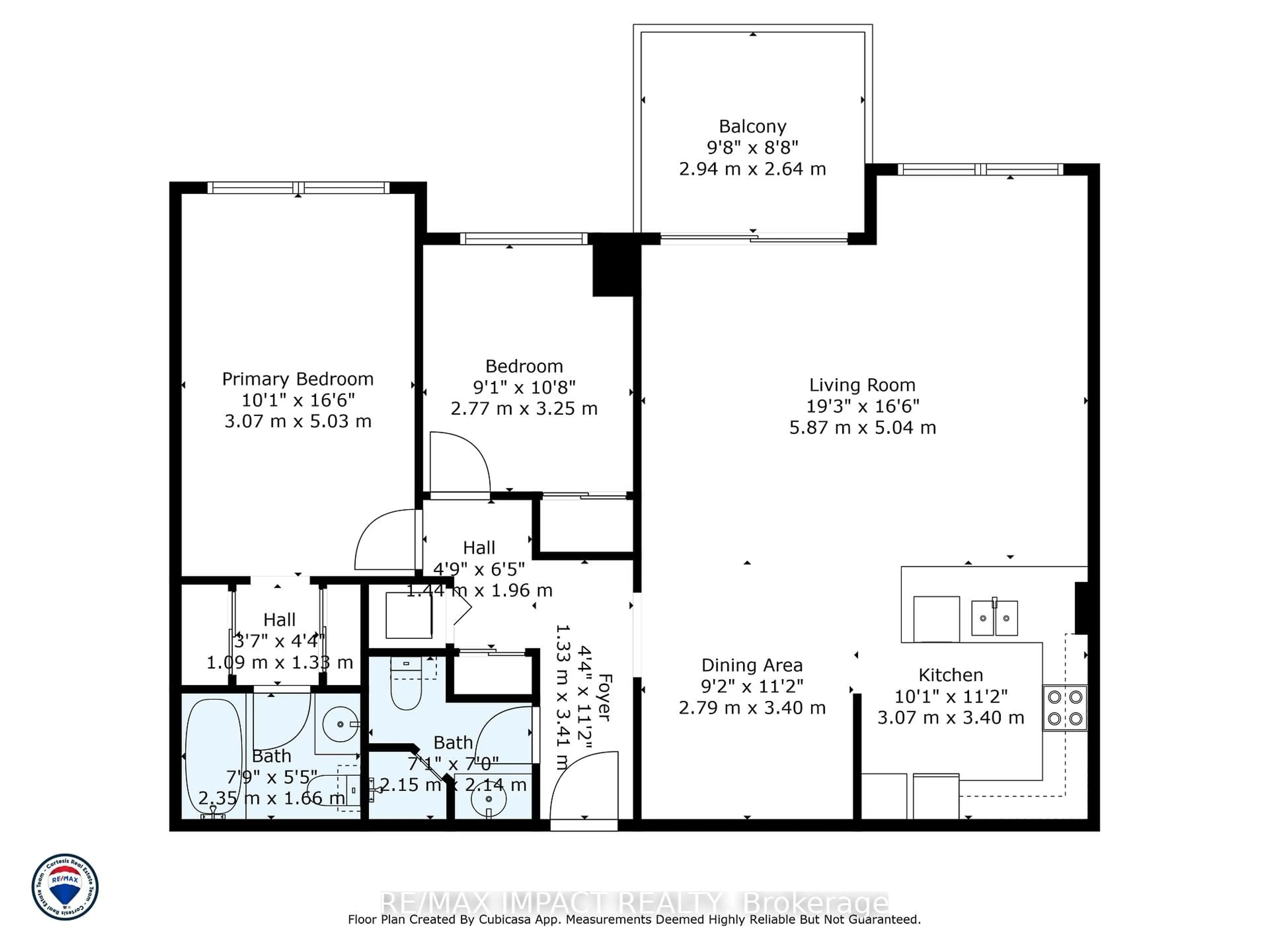 Floor plan for 145 Third St #319, Cobourg Ontario K9A 5X1