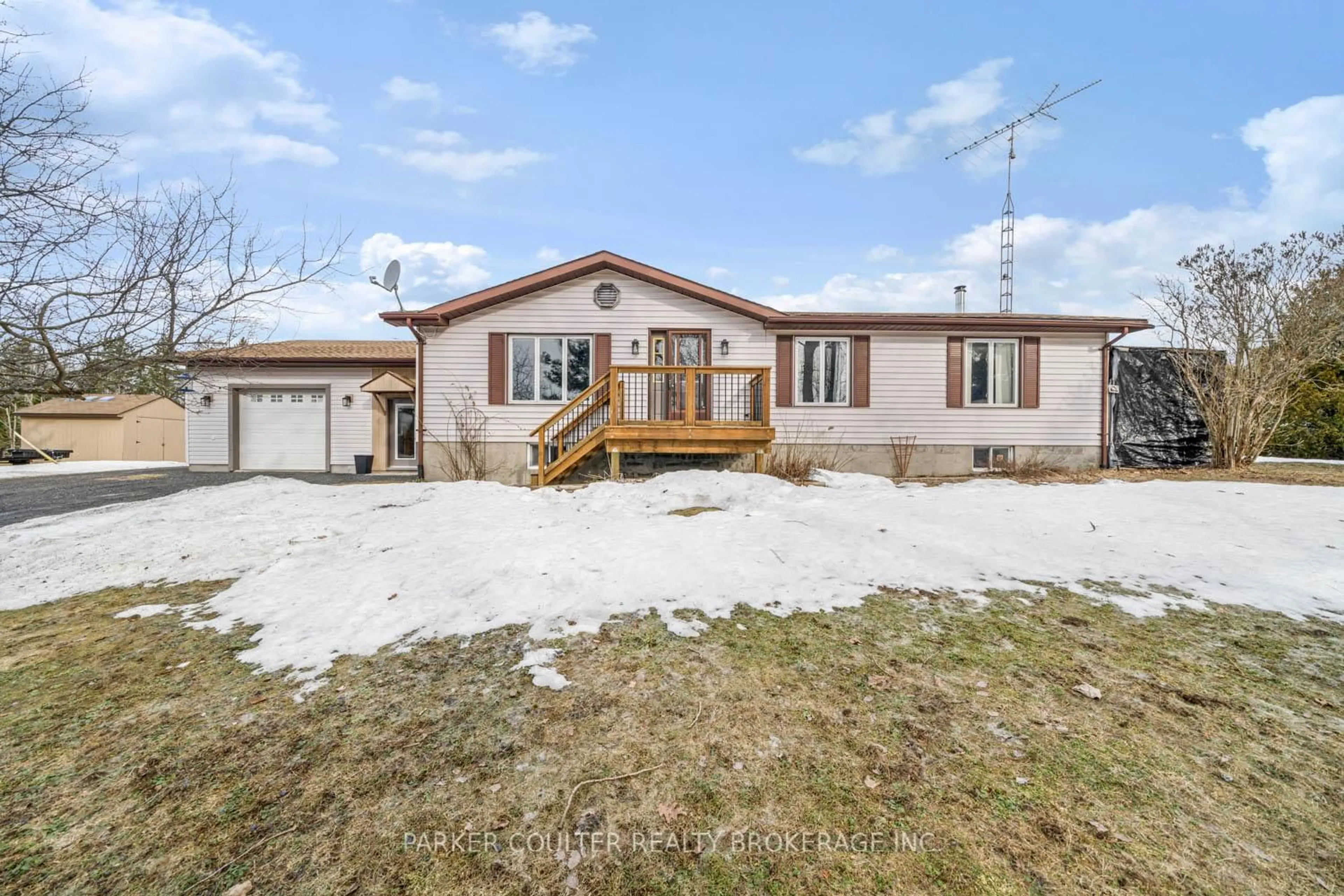 A pic from outside/outdoor area/front of a property/back of a property/a pic from drone, street for 528 124 Highway N/A, McDougall Ontario P2A 2W7