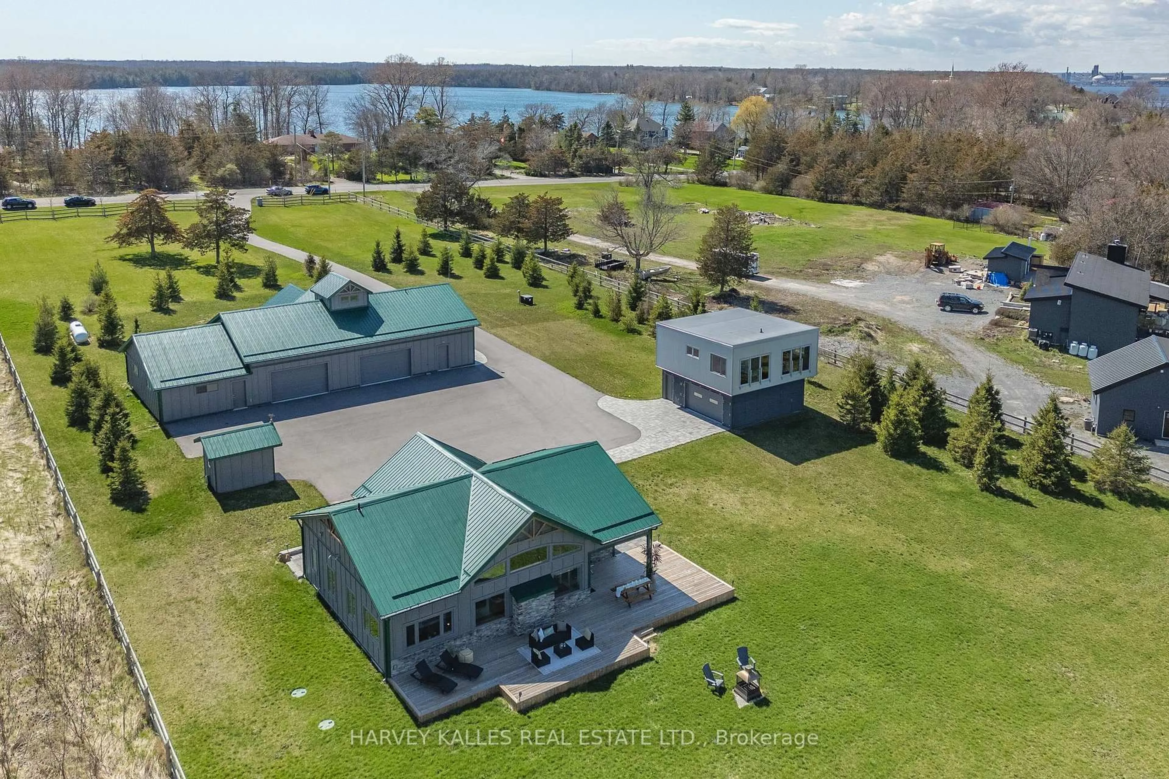 A pic from outside/outdoor area/front of a property/back of a property/a pic from drone, water/lake/river/ocean view for 359 County Road 7 N/A, Prince Edward County Ontario K0K 2T0