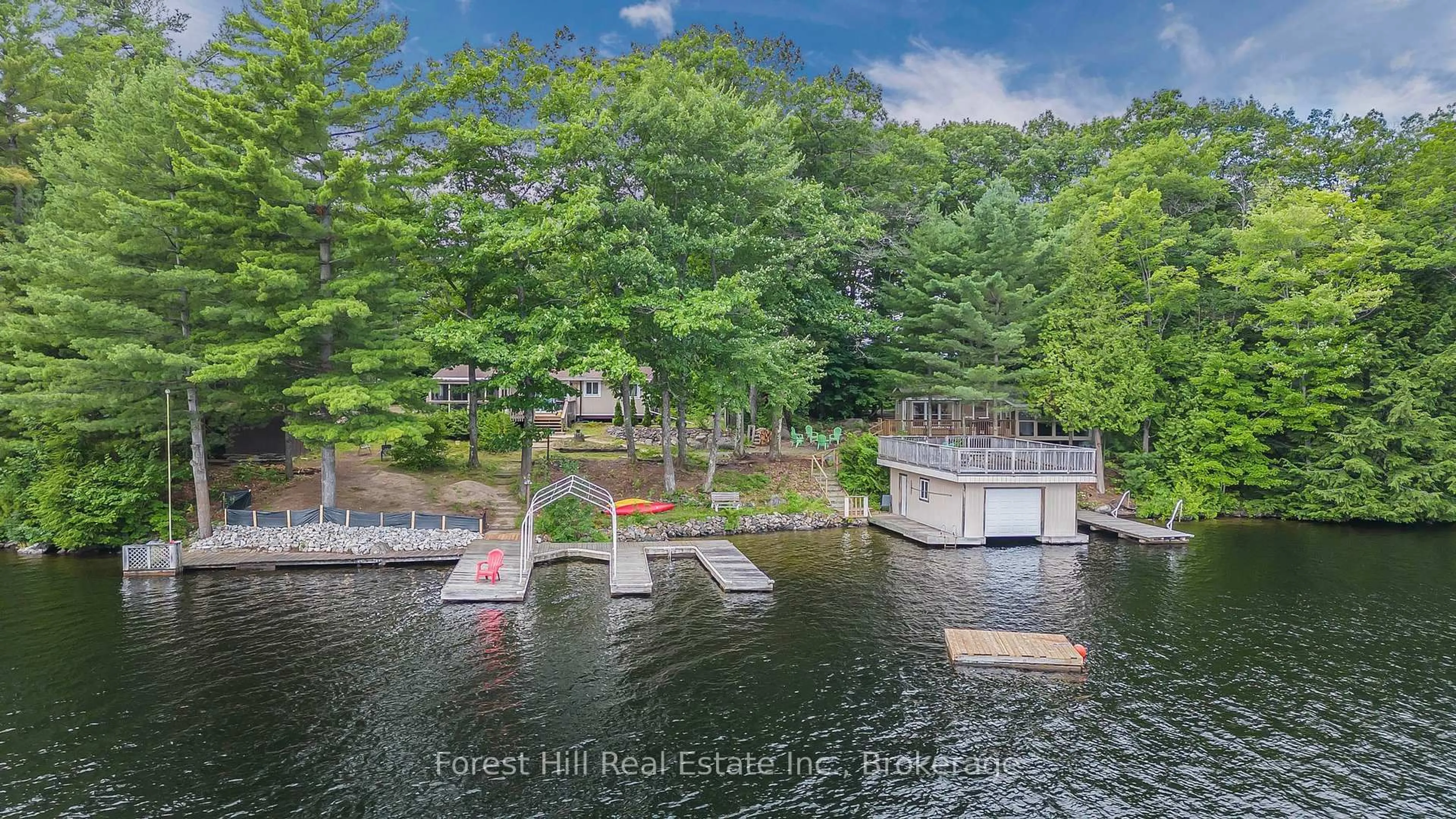 A pic from outside/outdoor area/front of a property/back of a property/a pic from drone, water/lake/river/ocean view for 1609 Acton Island Rd, Muskoka Lakes Ontario P0C 1A0