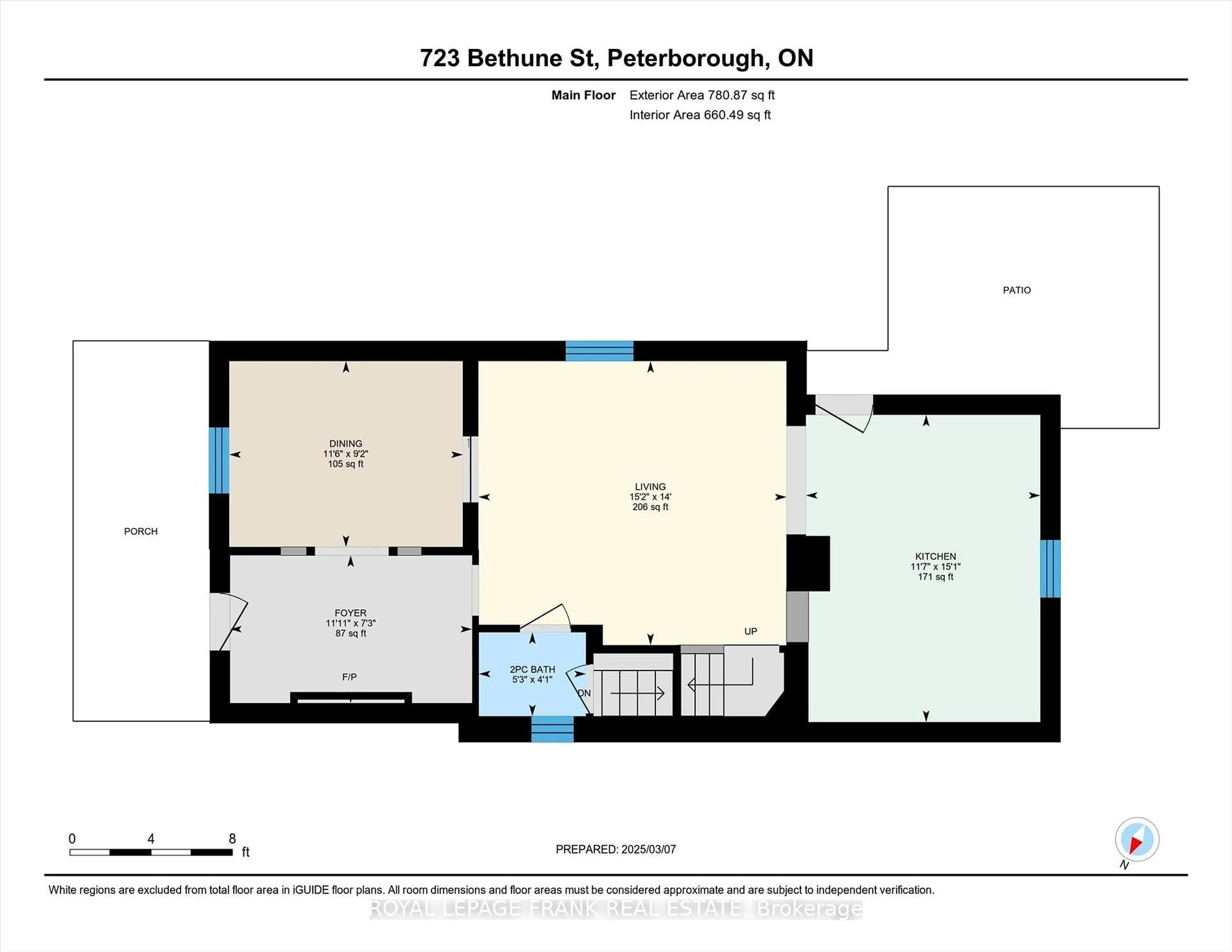 Floor plan for 723 Bethune St, Peterborough North Ontario K9H 4A5