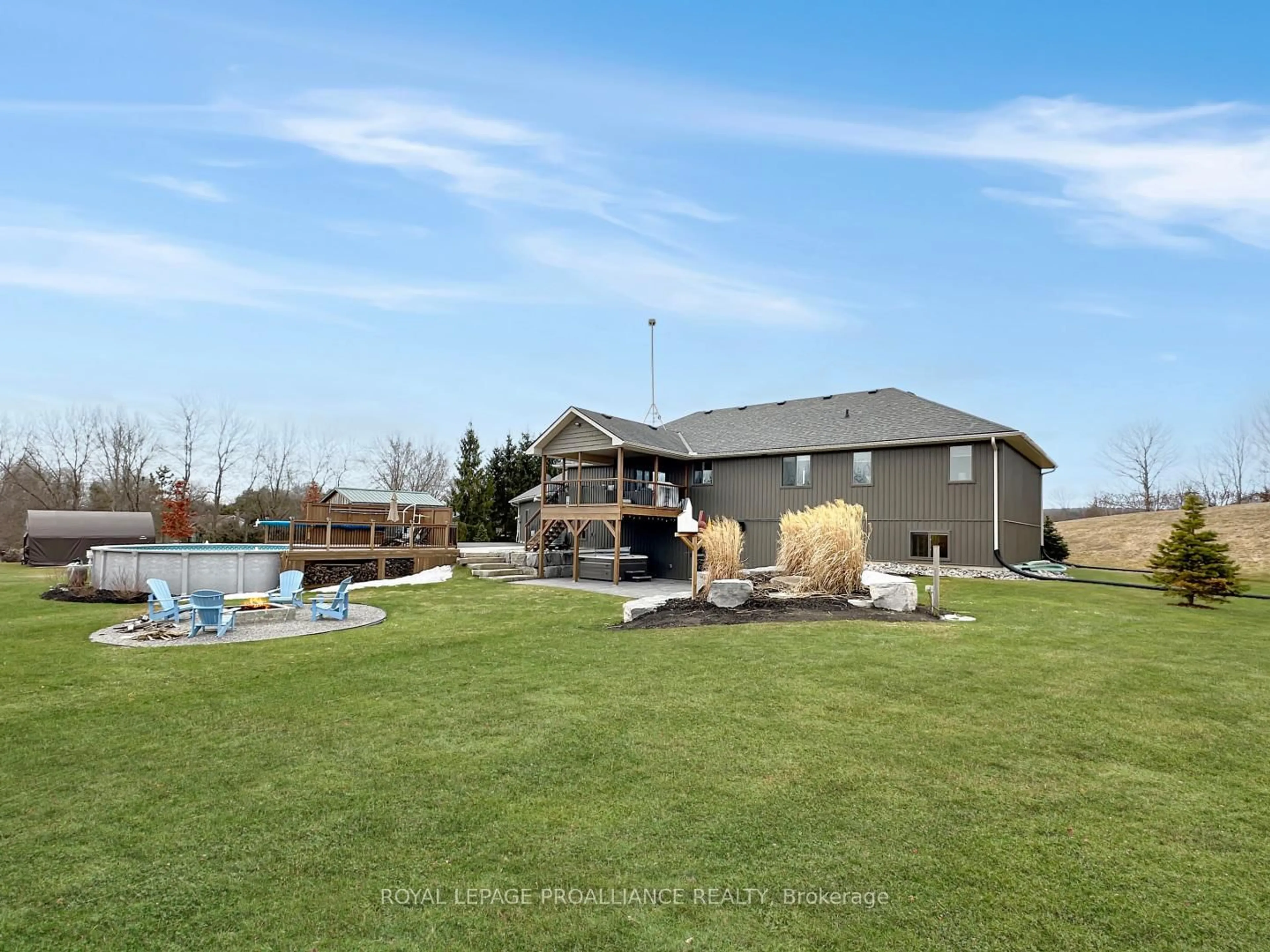 A pic from outside/outdoor area/front of a property/back of a property/a pic from drone, water/lake/river/ocean view for 92 Morgan Rd, Stirling Ontario K0K 3E0