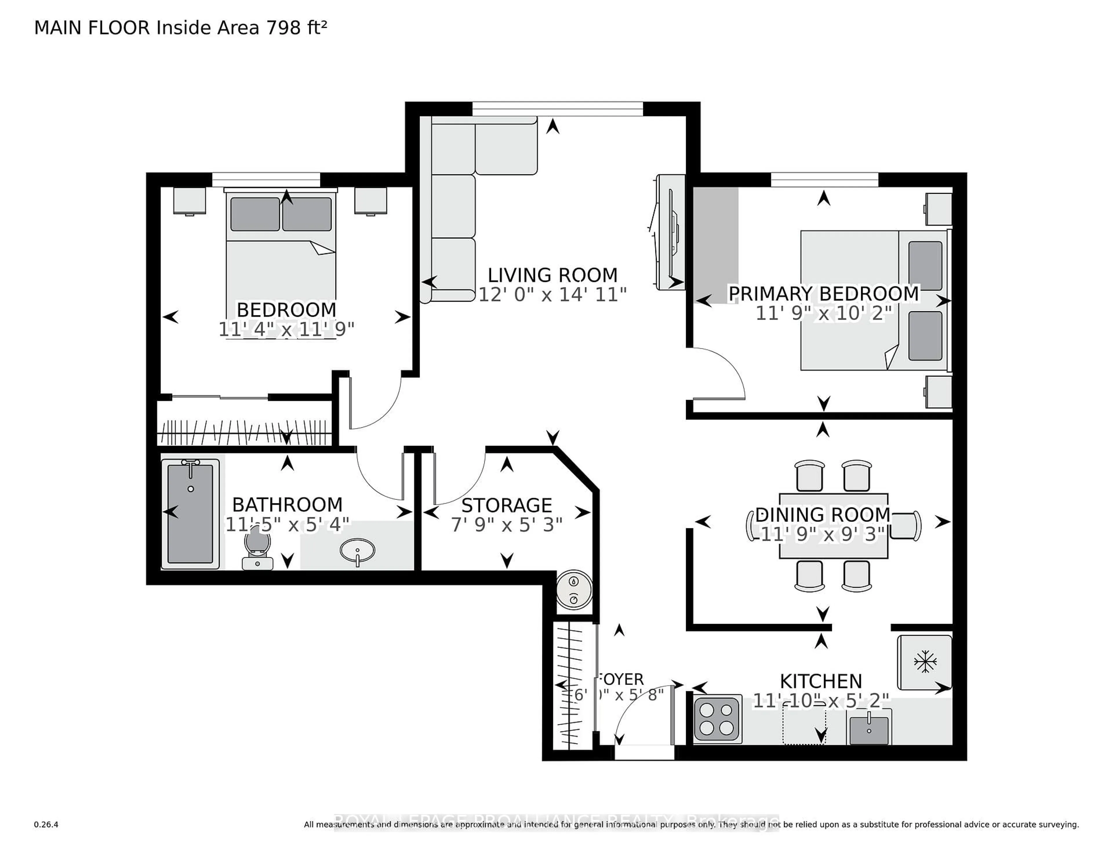 Floor plan for 1100 Millwood Ave #306, Brockville Ontario K6V 6Z3