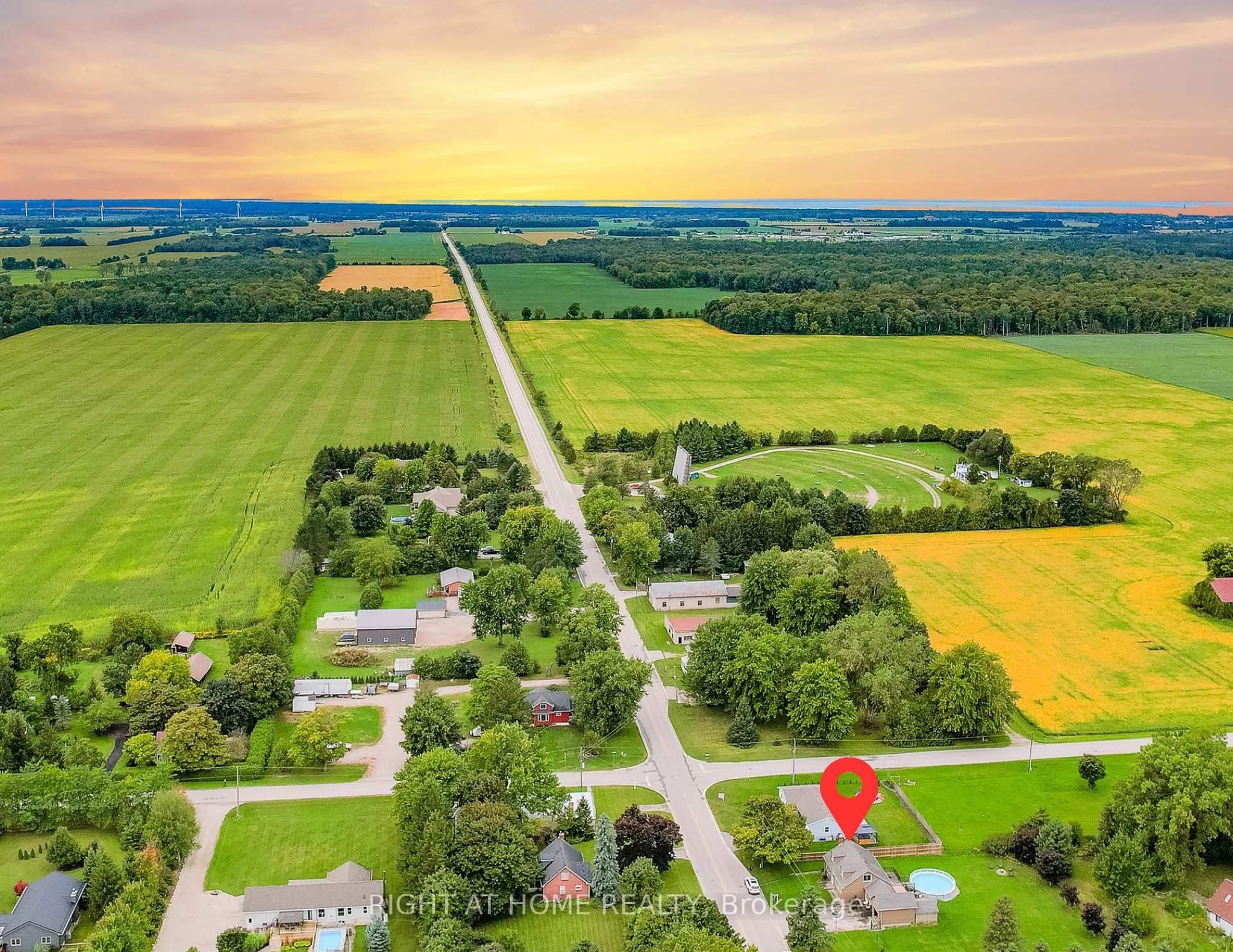 A pic from outside/outdoor area/front of a property/back of a property/a pic from drone, street for 36814 Crediton Rd, South Huron Ontario N0M 1N0