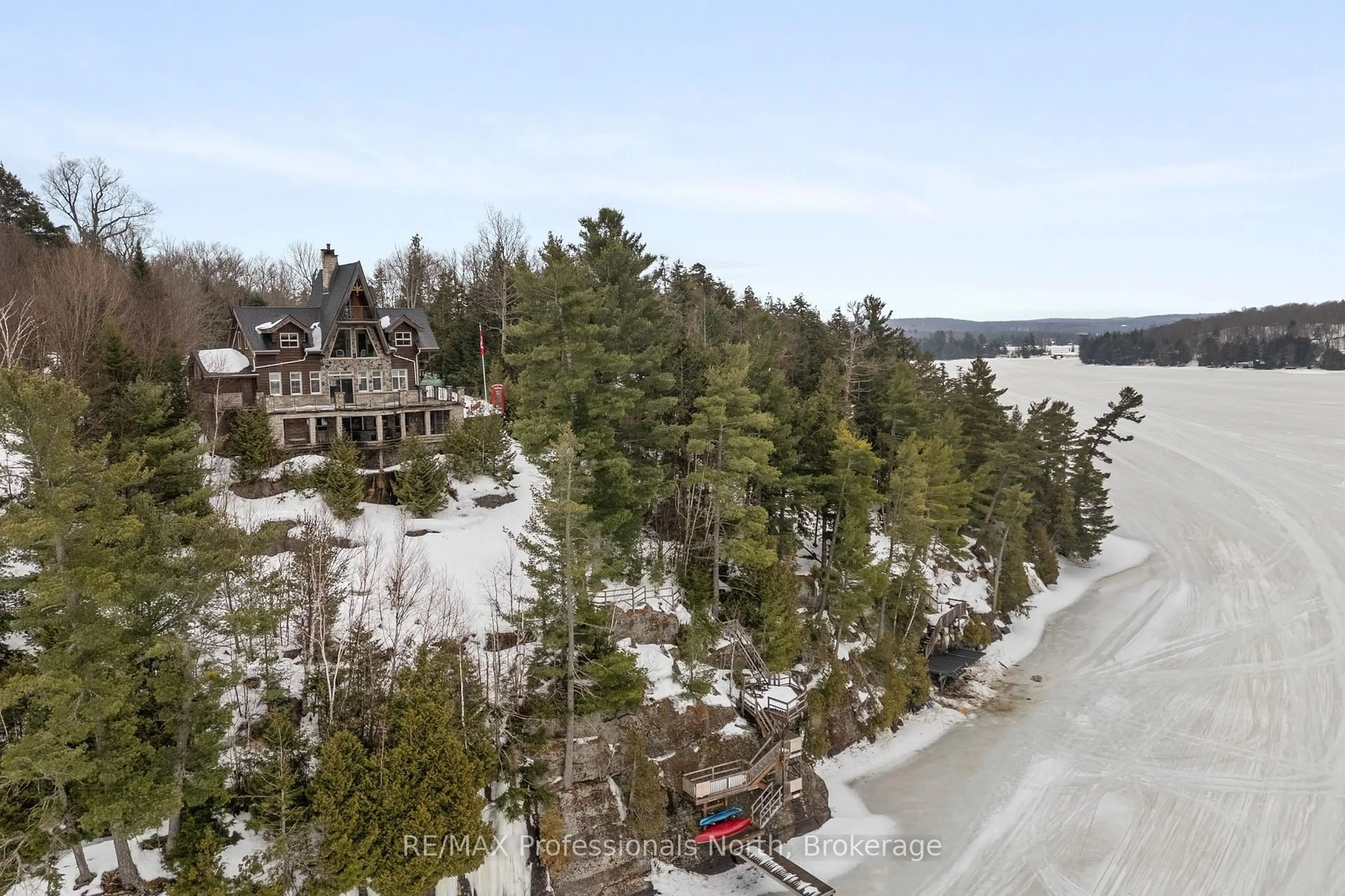 A pic from outside/outdoor area/front of a property/back of a property/a pic from drone, forest/trees view for 1307 Watts Rd, Dysart et al Ontario K0M 1S0