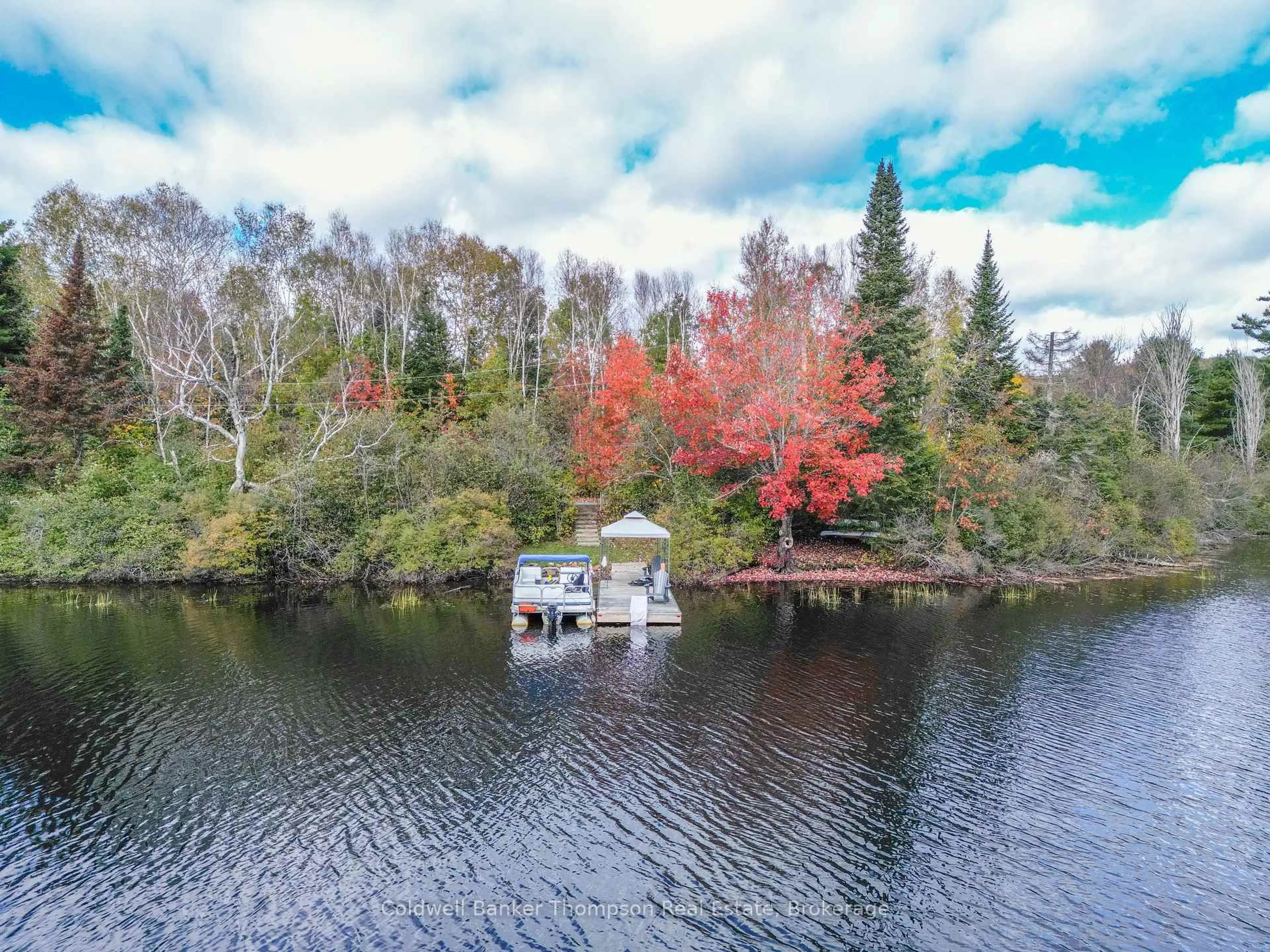 A pic from outside/outdoor area/front of a property/back of a property/a pic from drone, water/lake/river/ocean view for 1078 Bellwood Acres Rd, Lake of Bays Ontario P0A 1E0