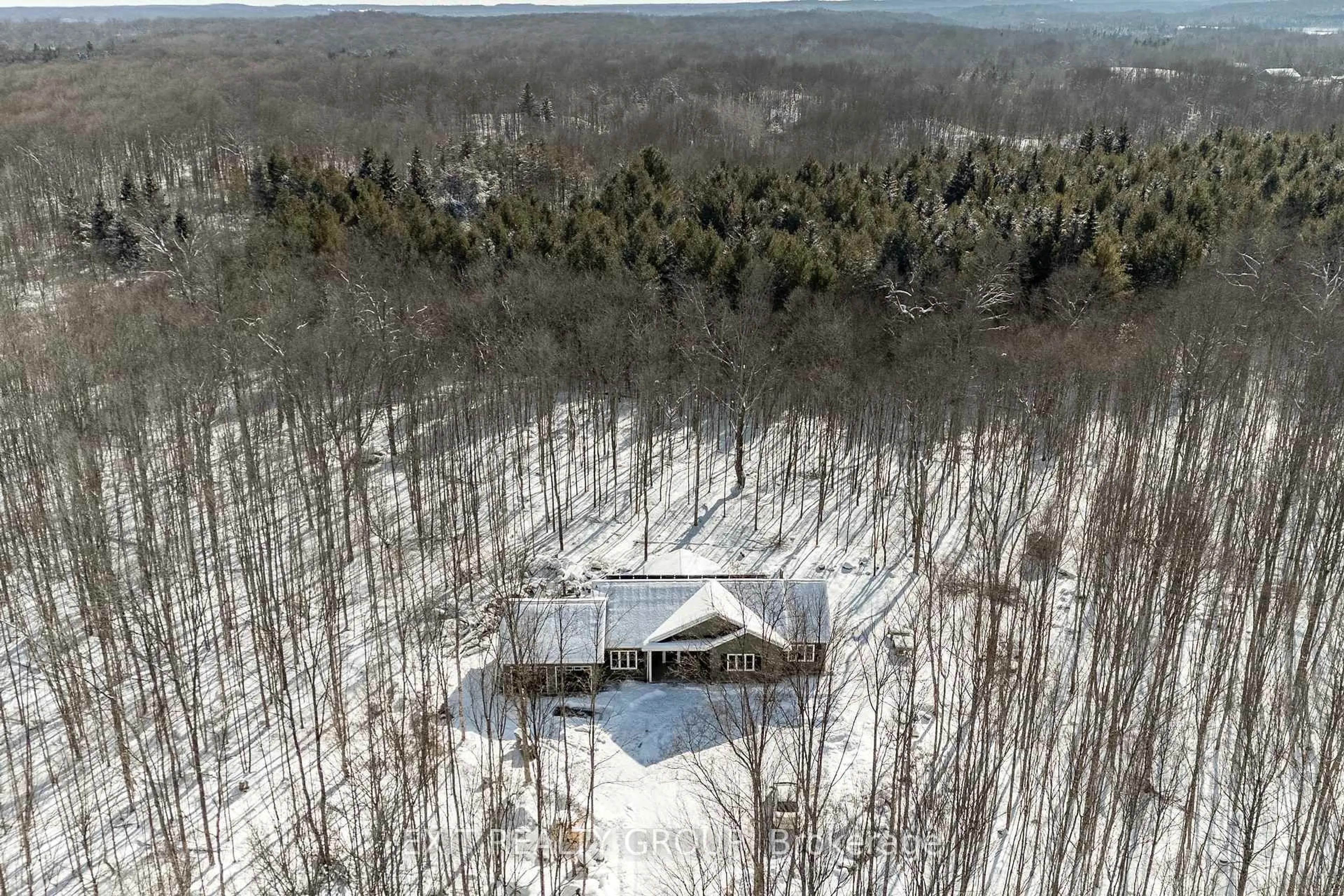 A pic from outside/outdoor area/front of a property/back of a property/a pic from drone, forest/trees view for 1912 Moneymore Rd, Belleville Ontario K0K 2Y0