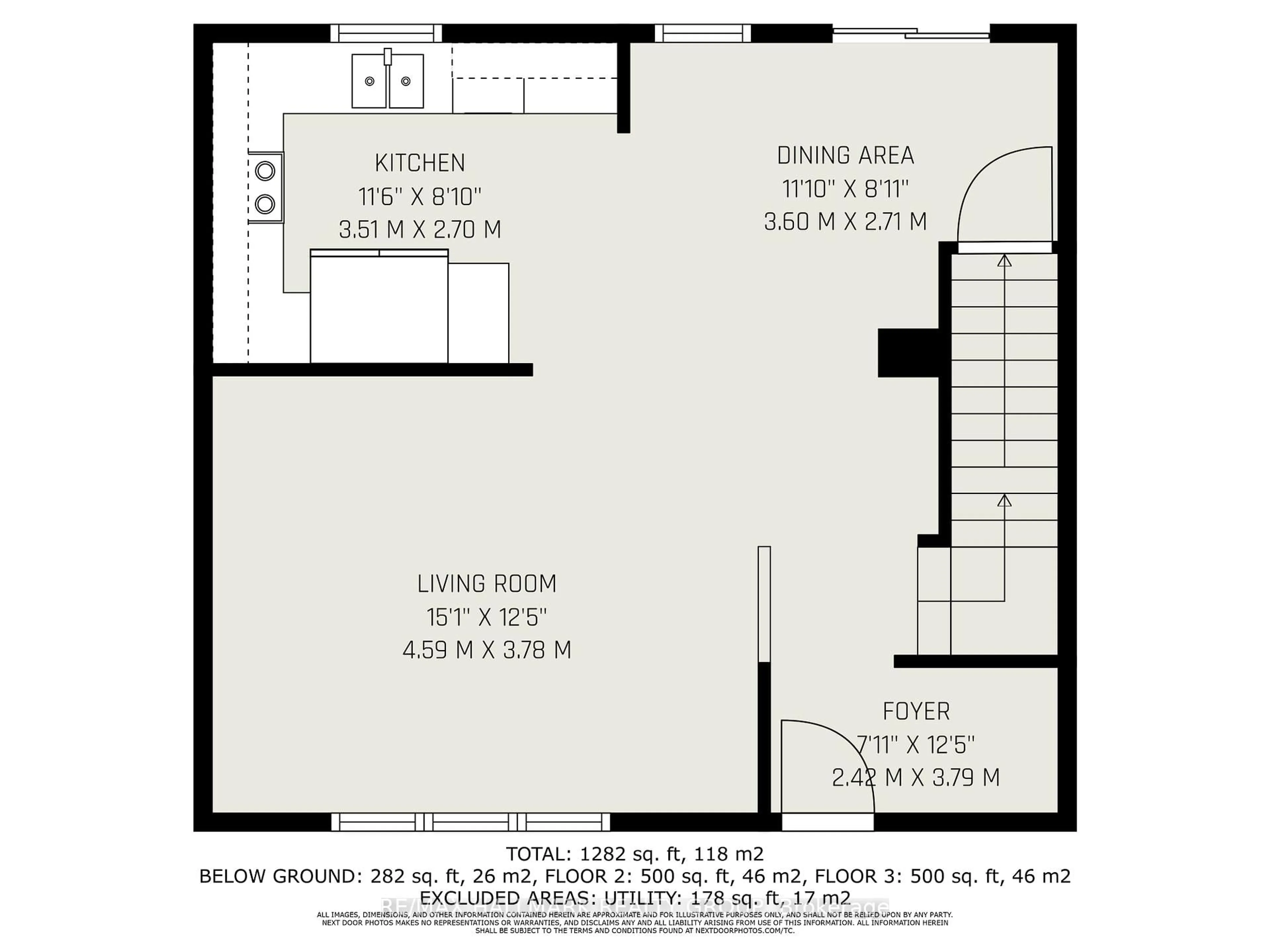 Floor plan for 836 Cummings Ave, Ottawa Ontario K1K 2L4