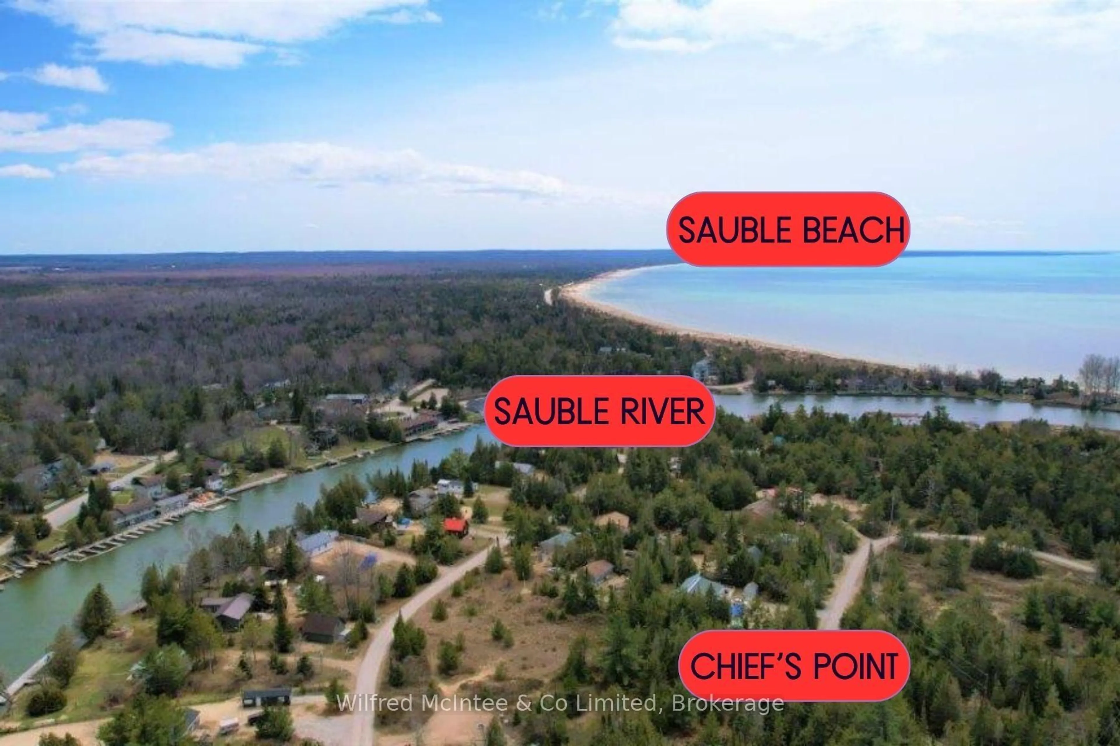 A pic from outside/outdoor area/front of a property/back of a property/a pic from drone, water/lake/river/ocean view for 270 Ogimah Rd, Native Leased Lands Ontario N0H 2G0