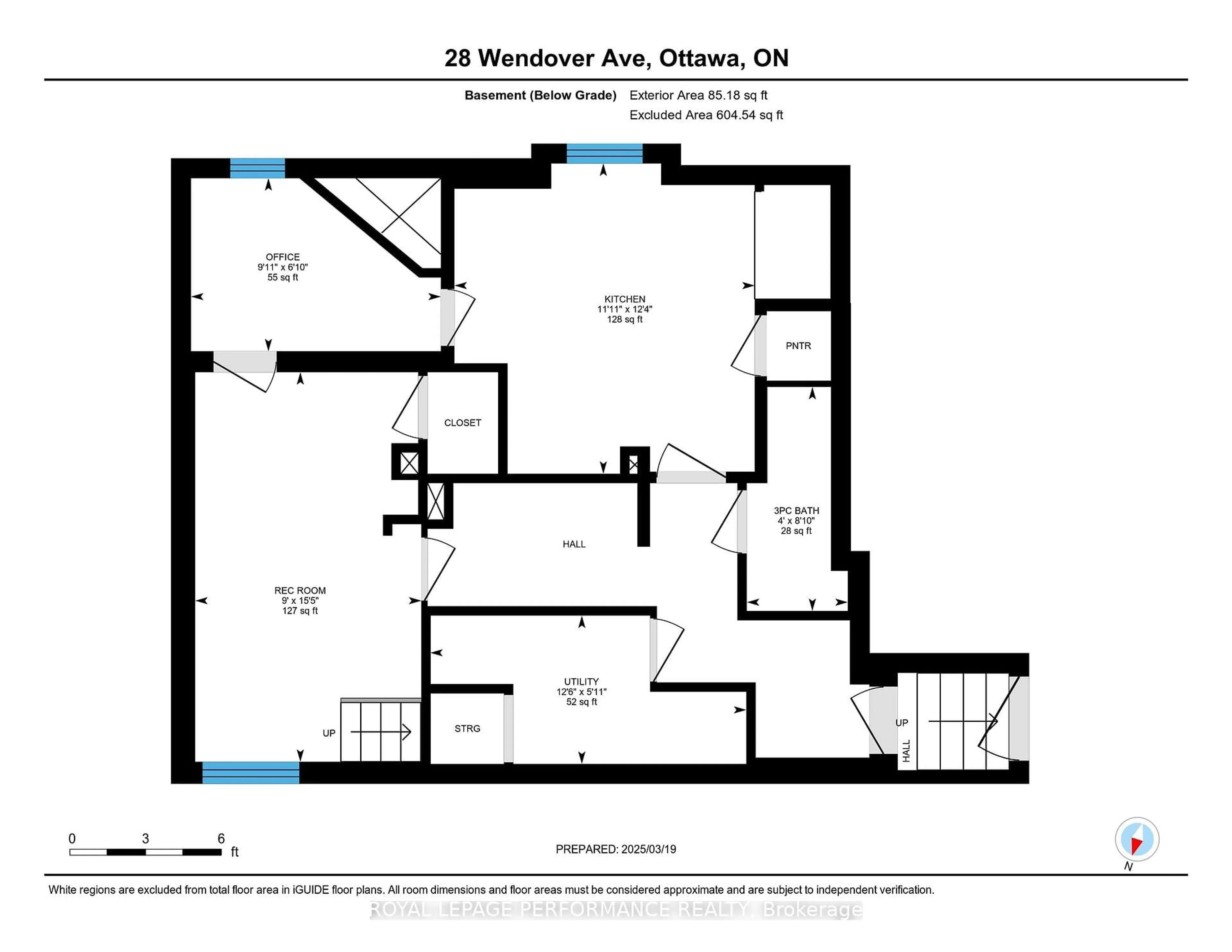 Floor plan for 28 Wendover Ave, Ottawa Ontario K1S 4Z7