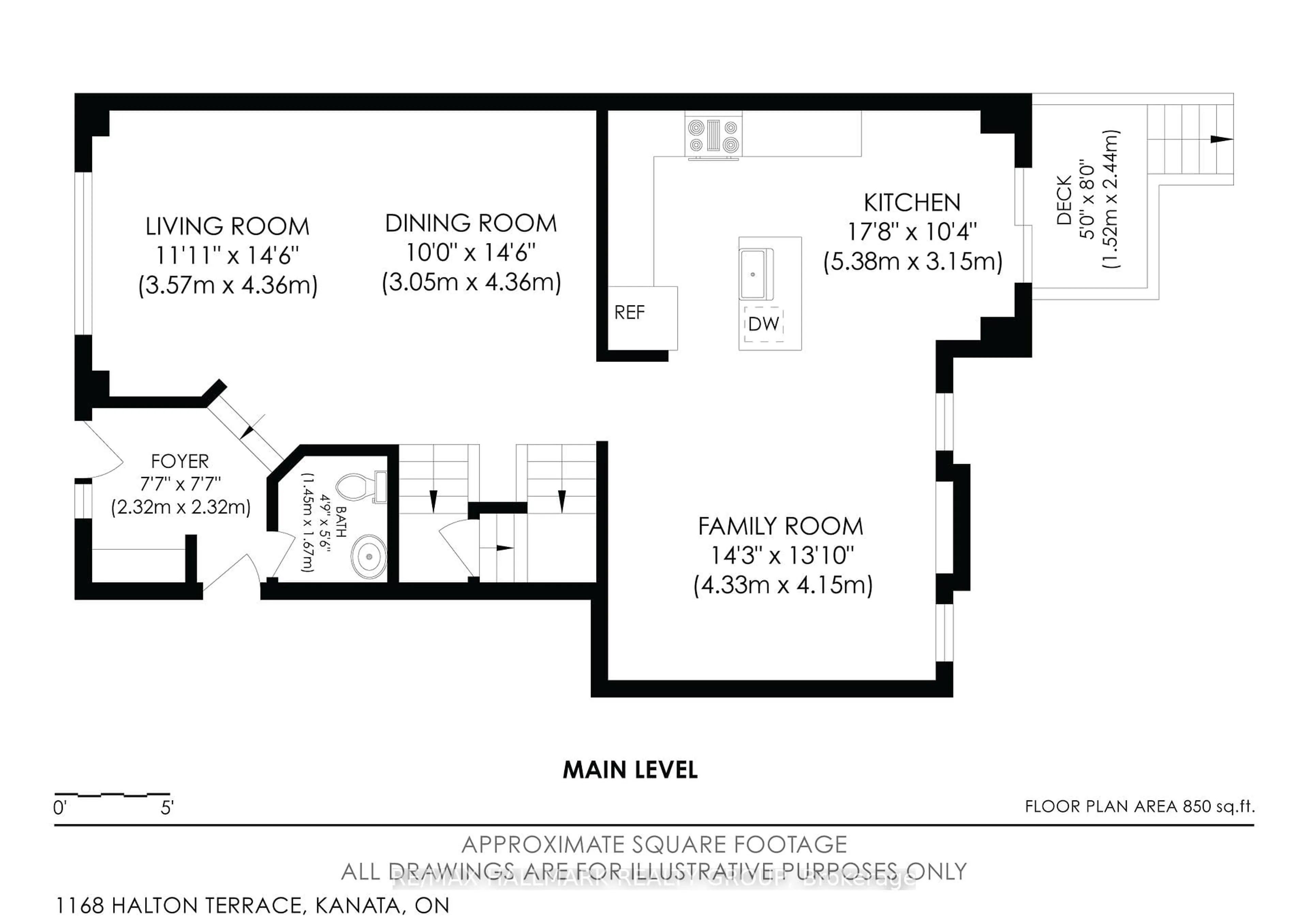 Floor plan for 1168 Halton Terr, Ottawa Ontario K2W 1H1