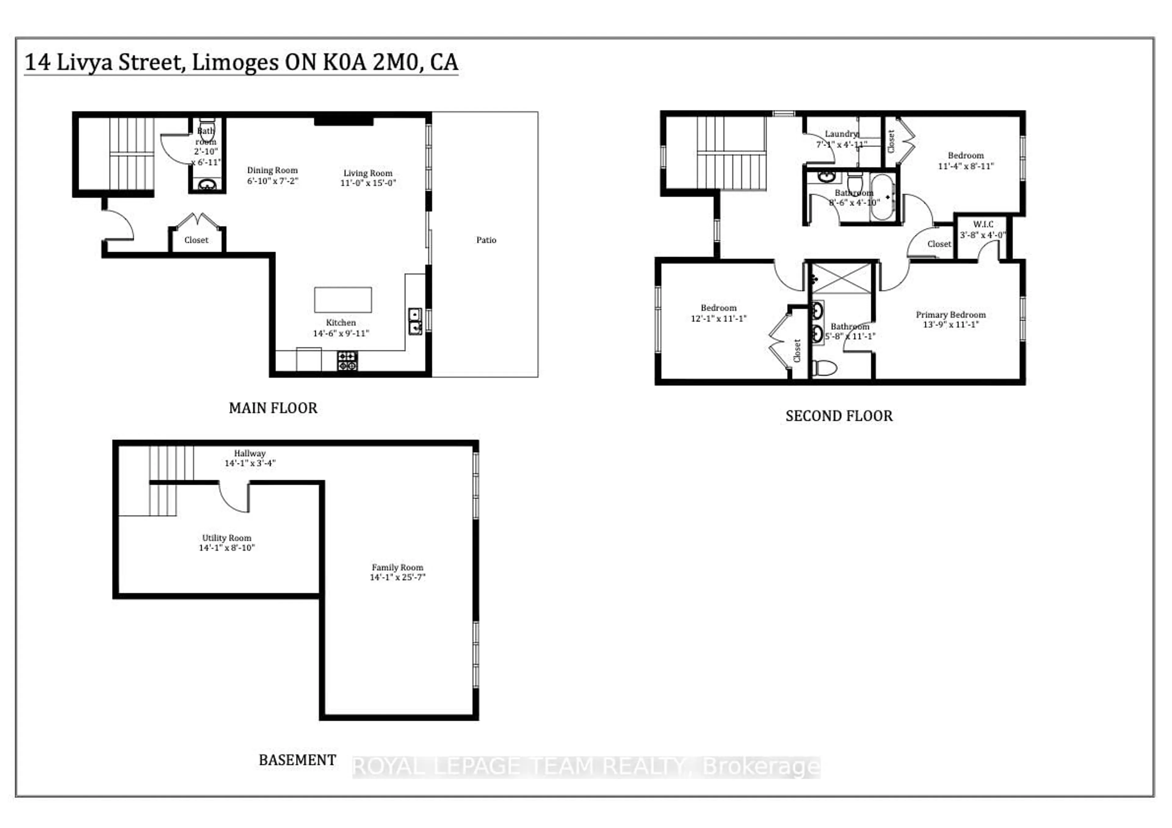 Floor plan for 14 Livya St, The Nation Ontario K0A 2M0