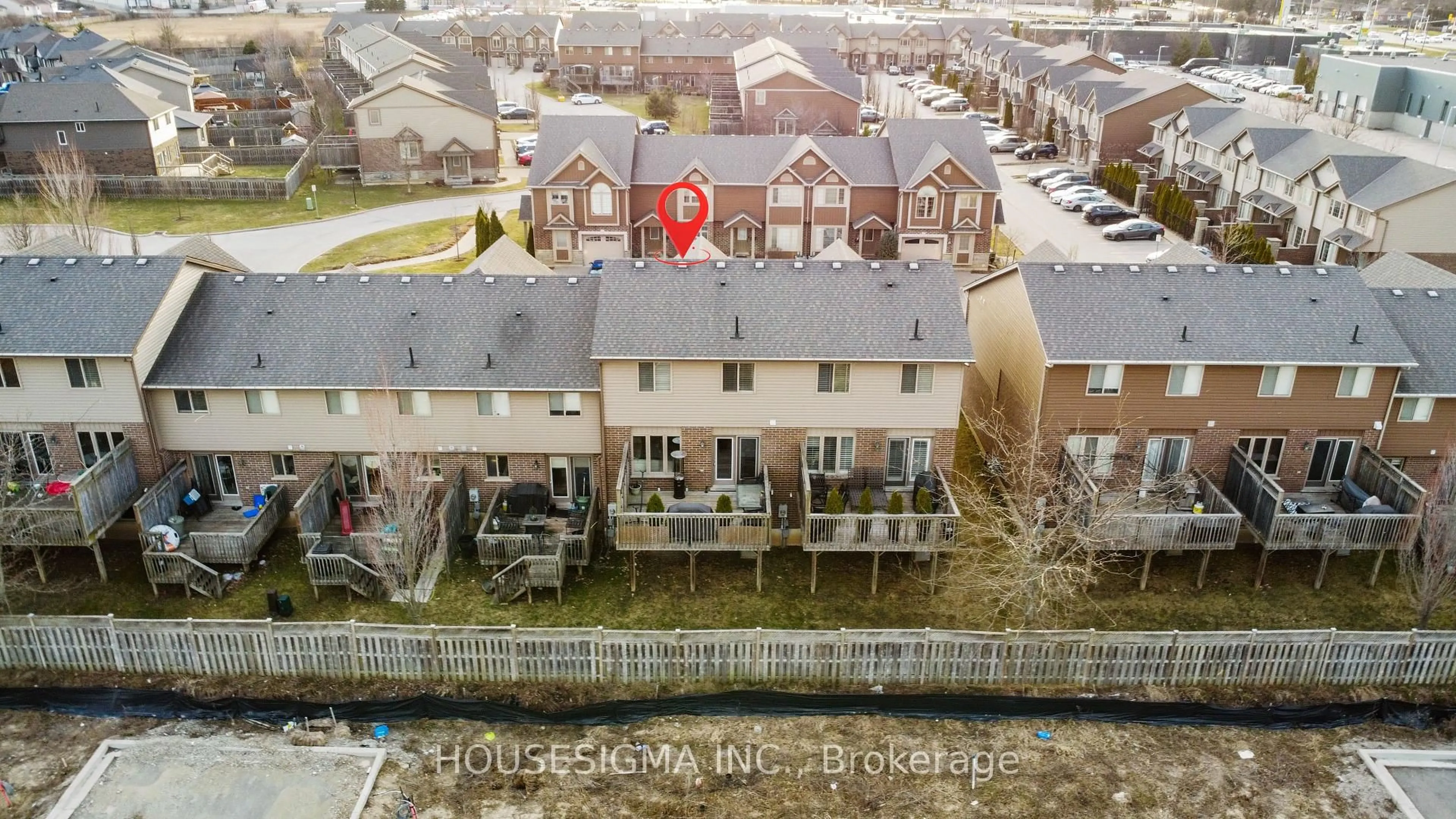 A pic from outside/outdoor area/front of a property/back of a property/a pic from drone, city buildings view from balcony for 2635 Bateman Tr #Unit 12, London South Ontario N6L 0C1