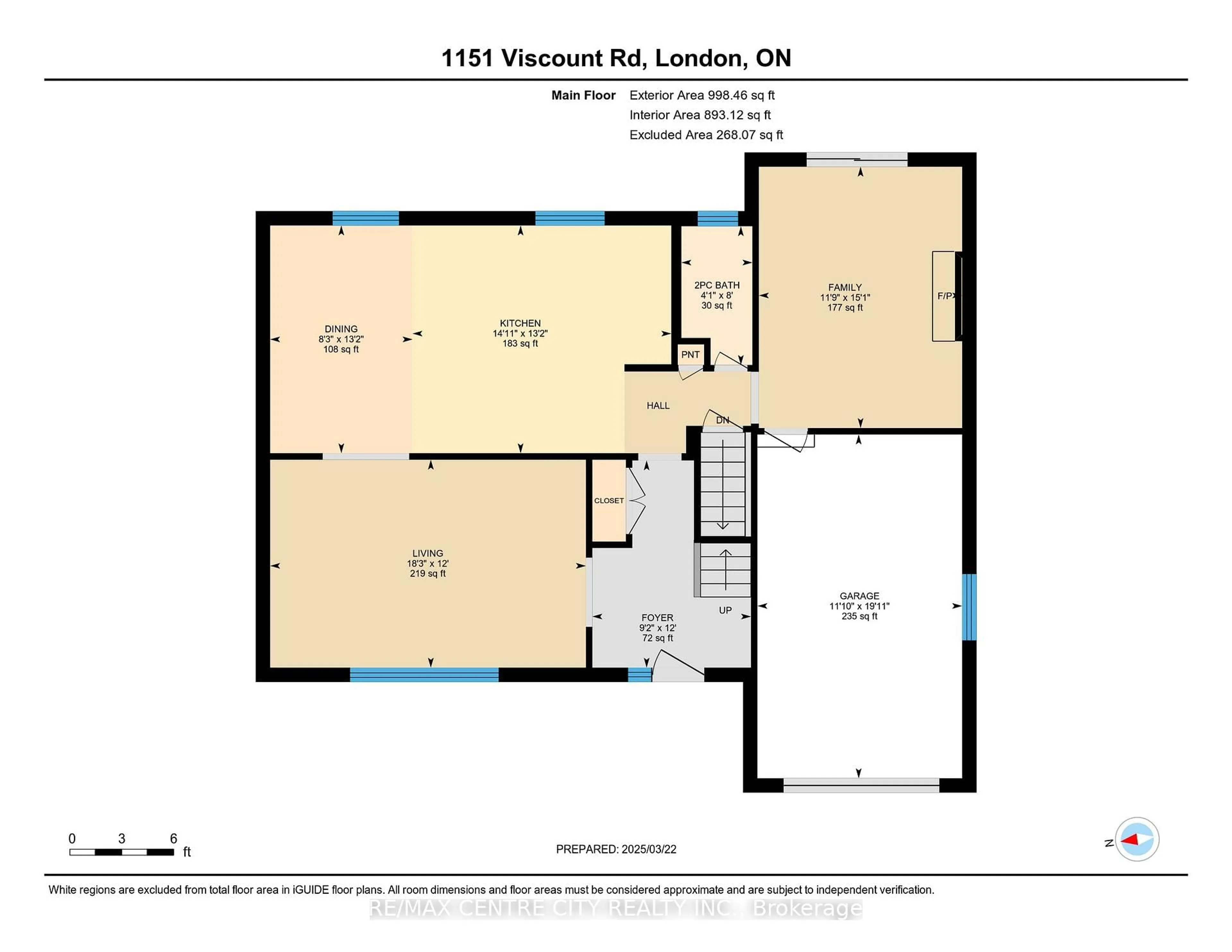 Floor plan for 1151 Viscount Rd, London South Ontario N6K 1J2