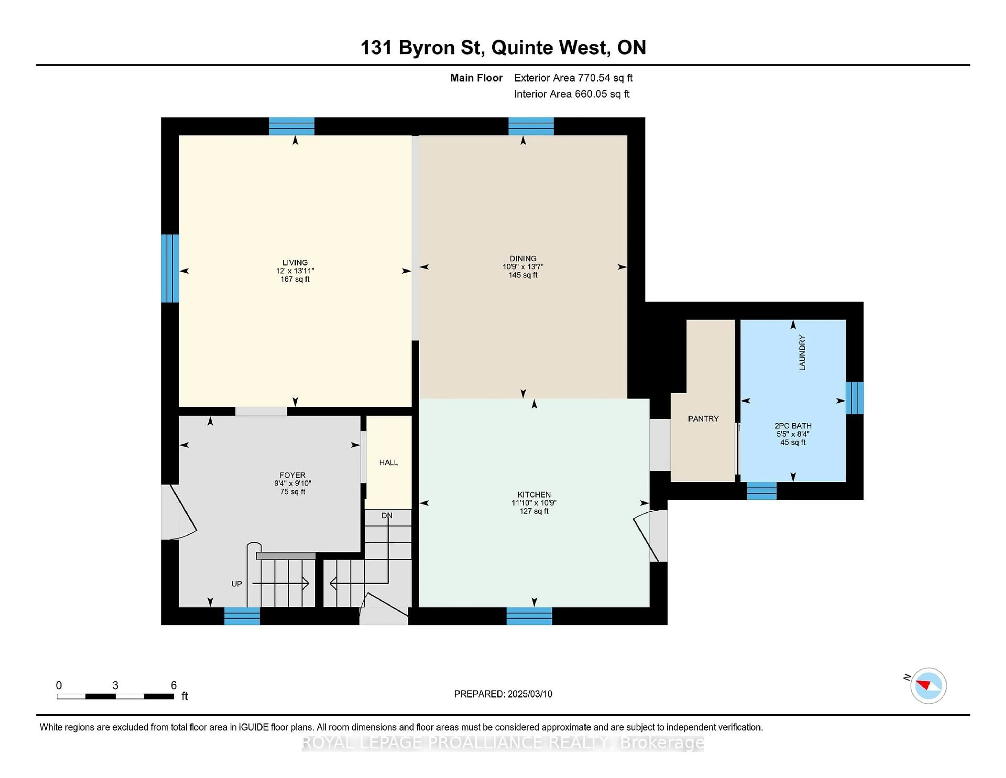 Floor plan for 131 Byron St, Quinte West Ontario K8V 2Y5