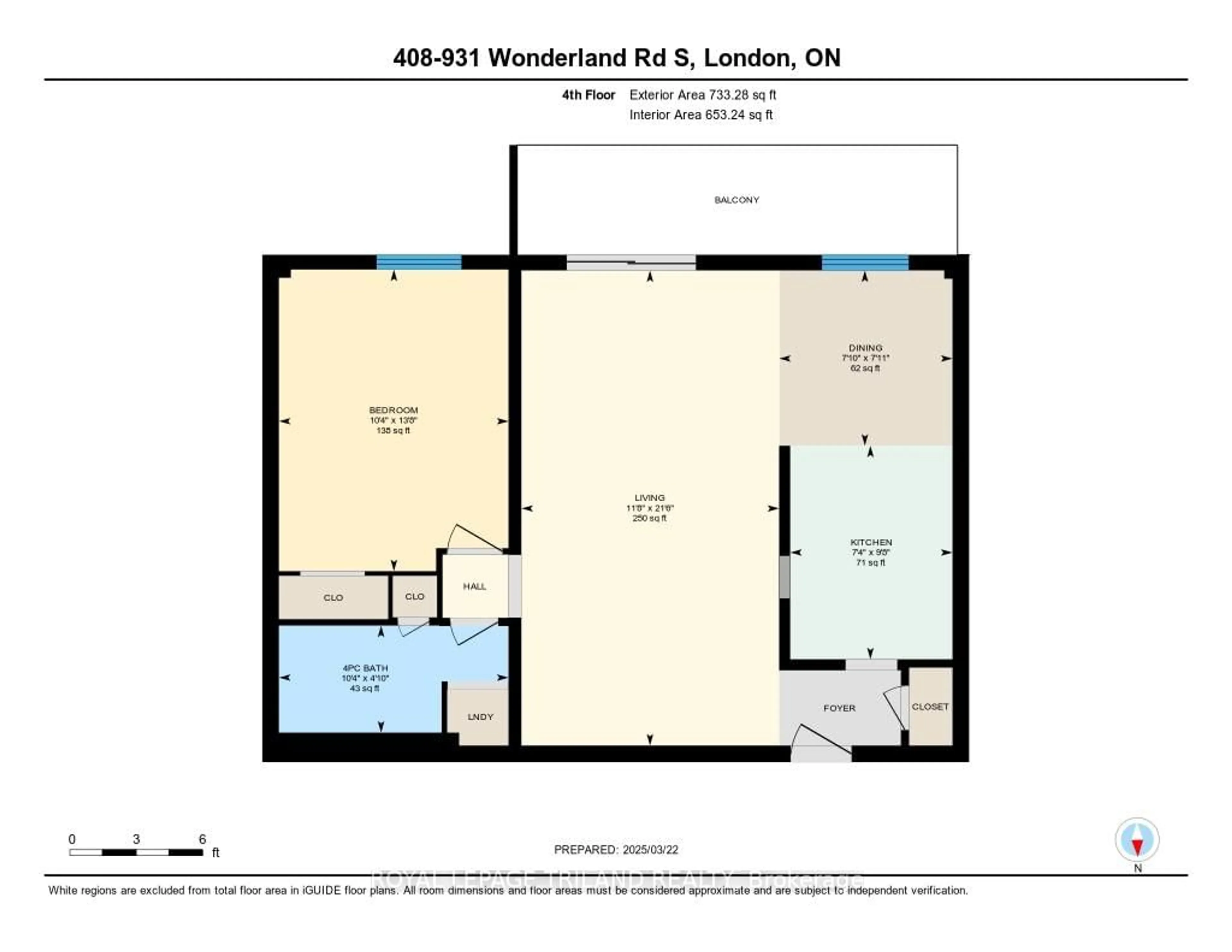 Floor plan for 931 Wonderland Rd #408, London Ontario N6K 2X6