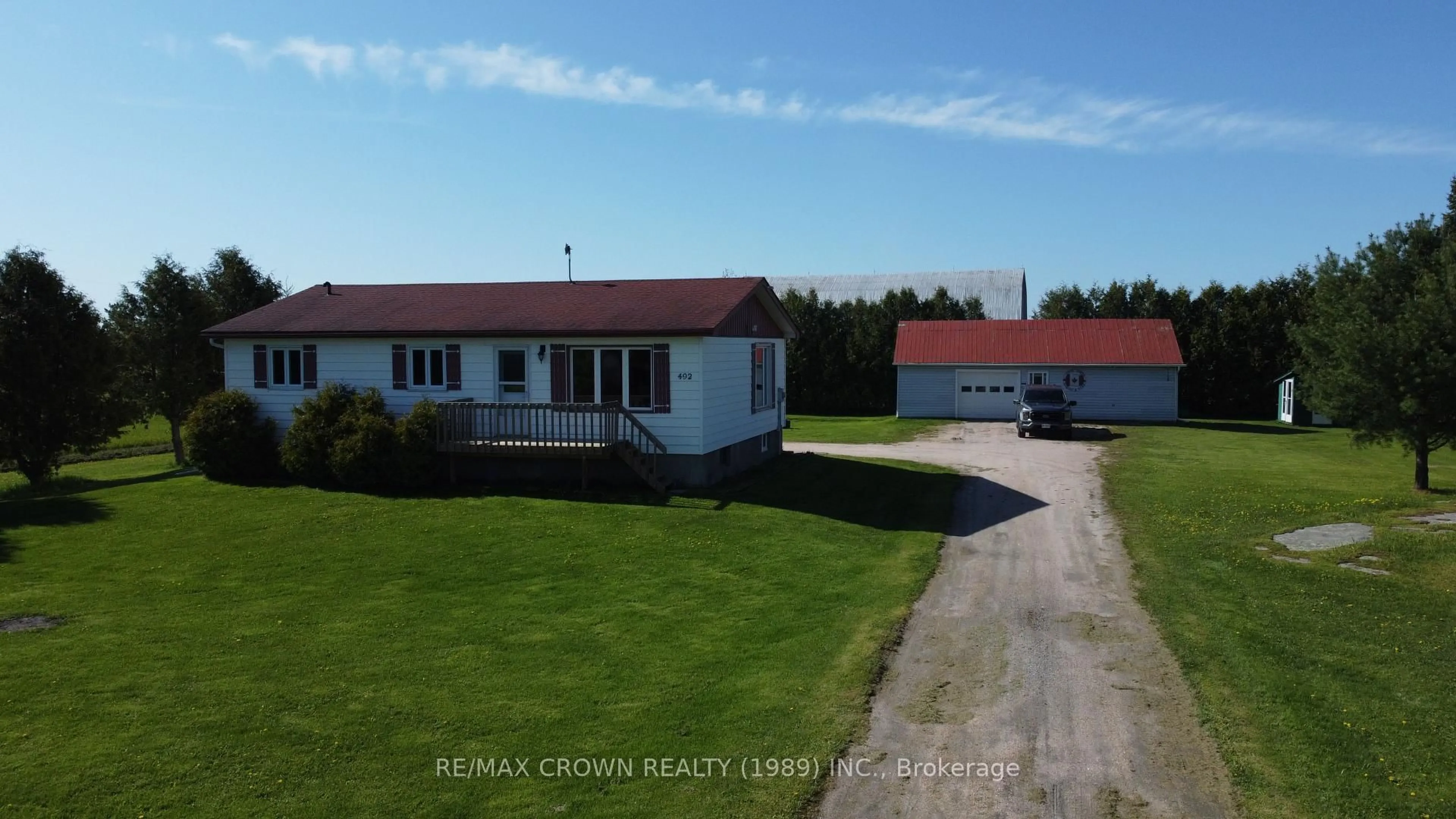 A pic from outside/outdoor area/front of a property/back of a property/a pic from drone, building for 492 Leclair Rd, West Nipissing Ontario P0H 2M0