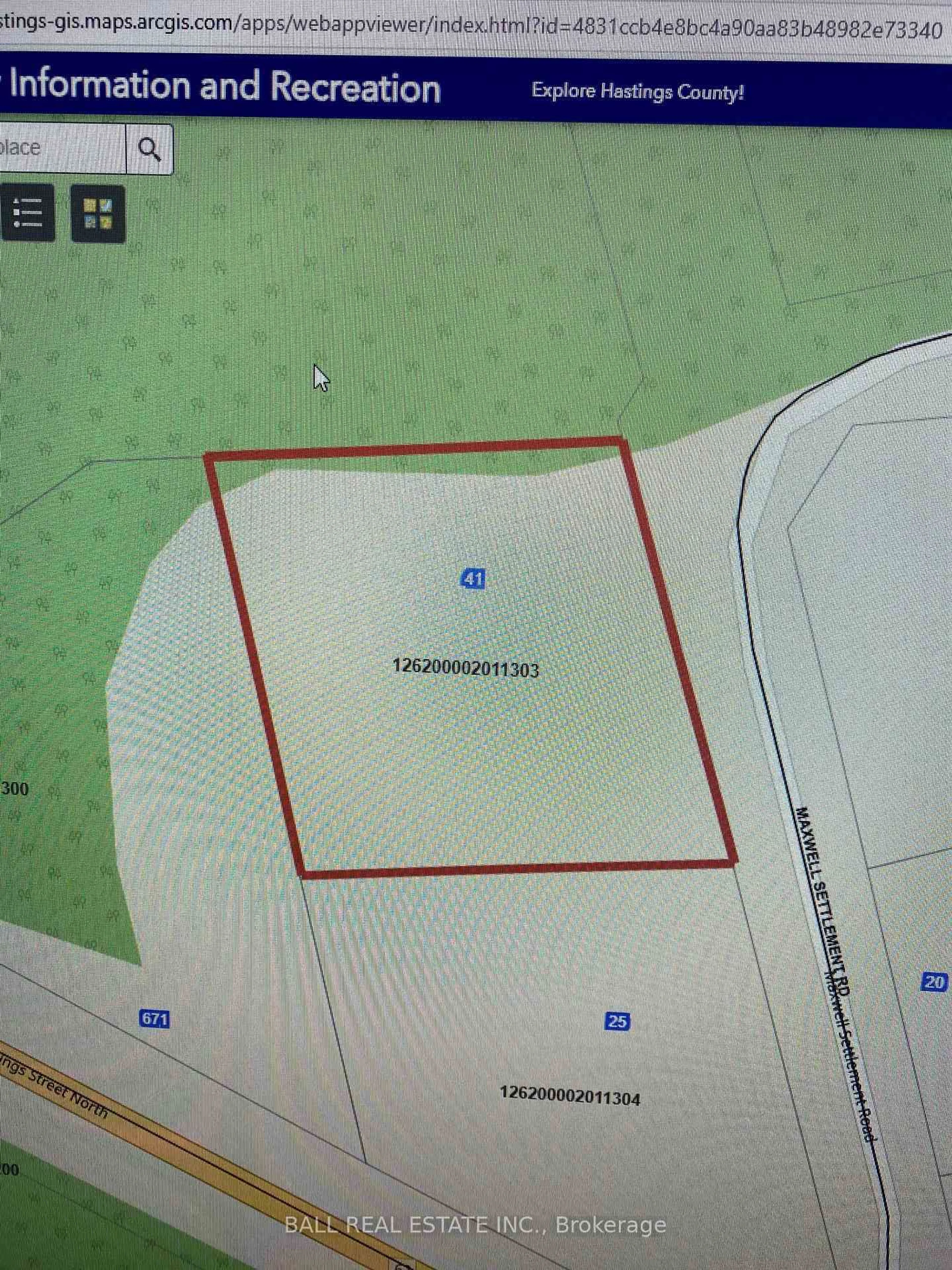Picture of a map for 41 Maxwell Settlement Rd, Bancroft Ontario K0L 1C0