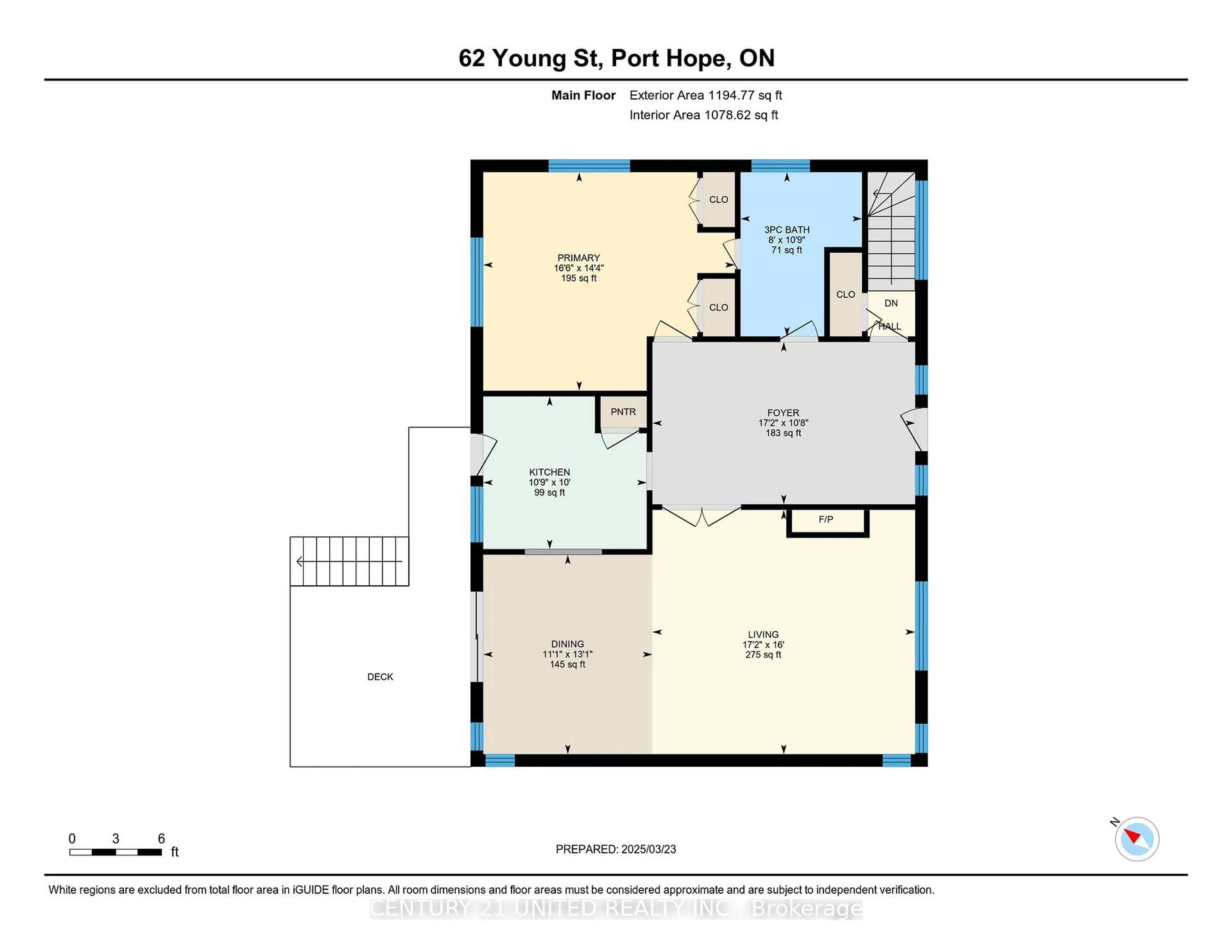 Floor plan for 62 Young St, Port Hope Ontario L1A 1M6