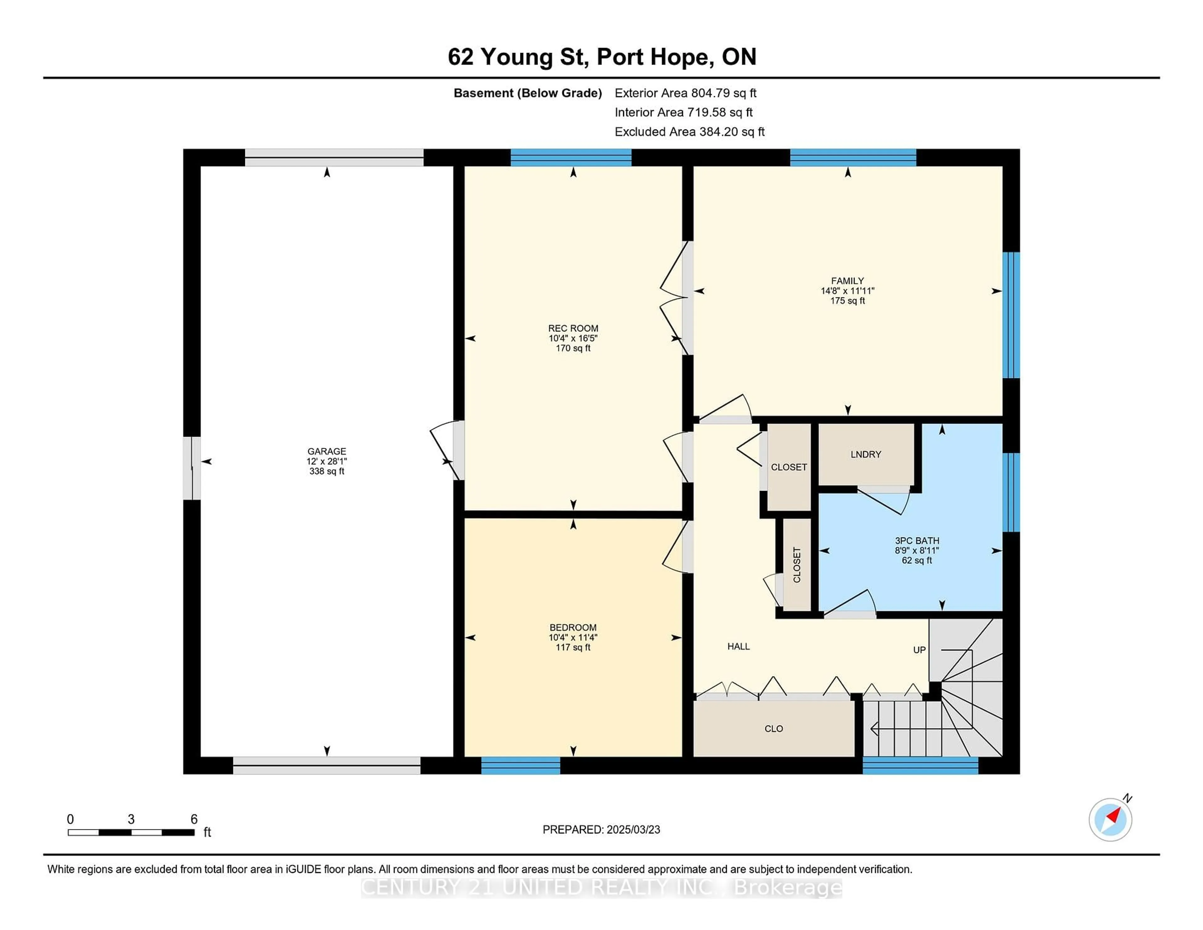 Floor plan for 62 Young St, Port Hope Ontario L1A 1M6