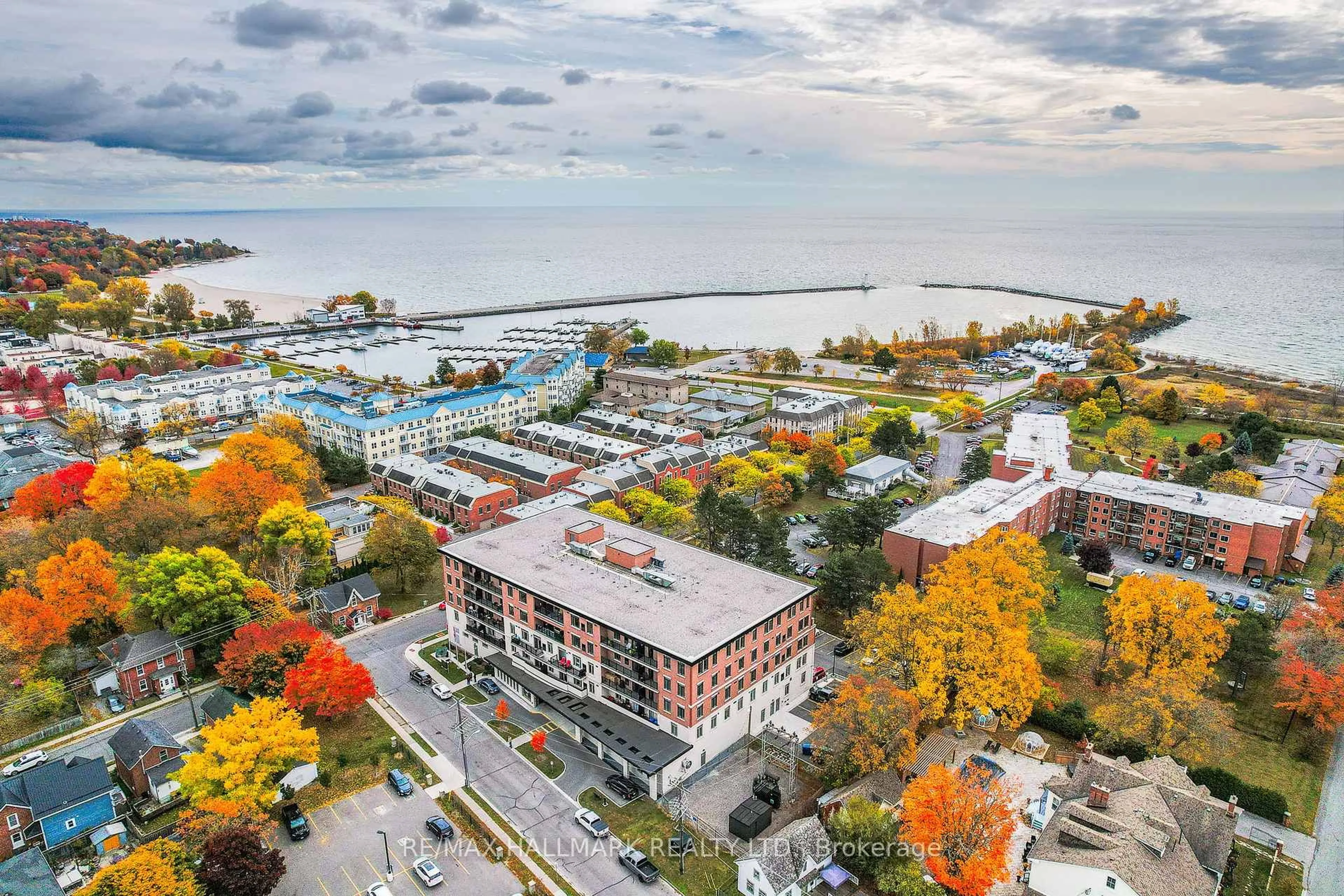 A pic from outside/outdoor area/front of a property/back of a property/a pic from drone, water/lake/river/ocean view for 135 Orr St #412, Cobourg Ontario K9A 0J6