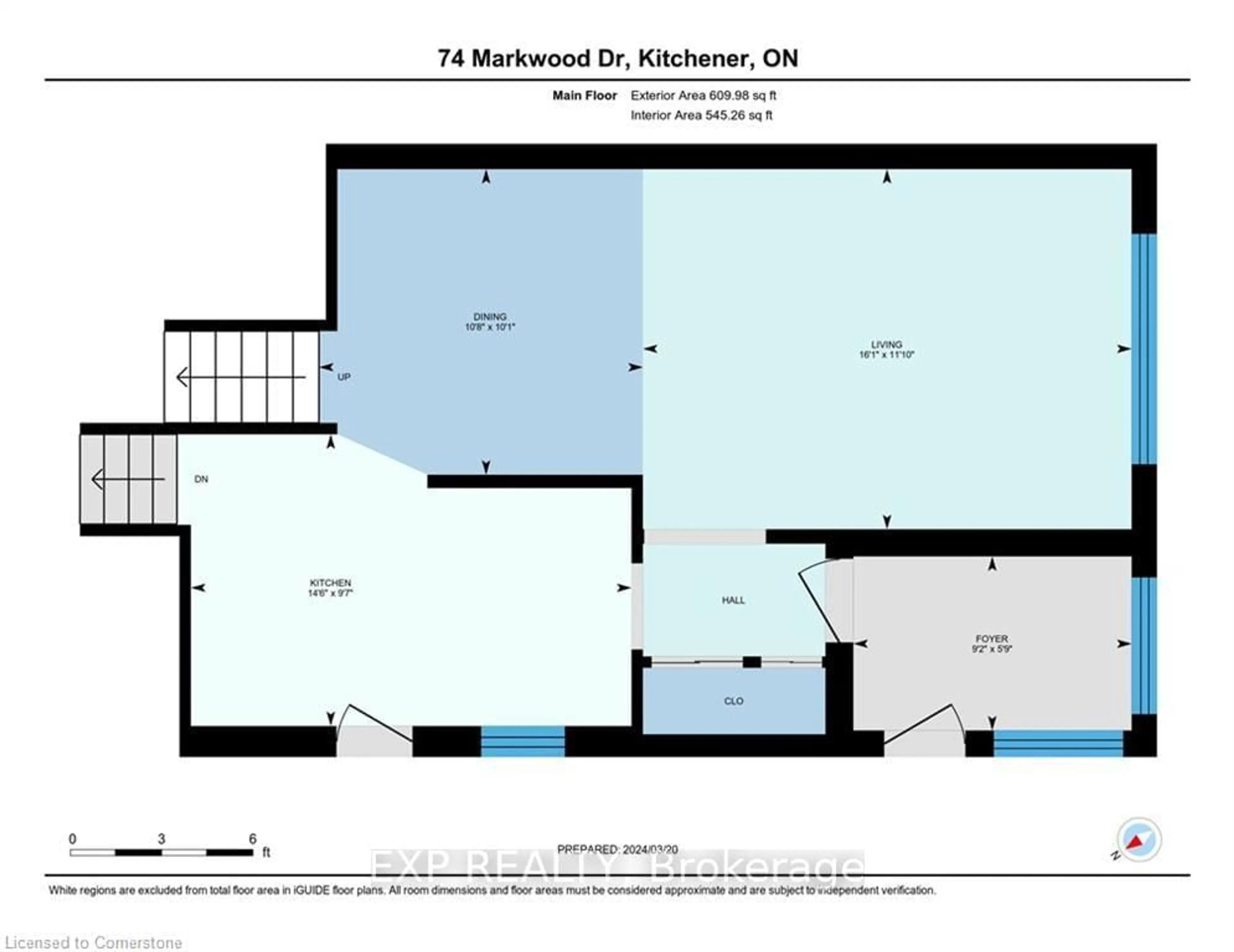 Floor plan for 74 Markwood Dr, Kitchener Ontario N2M 2H6