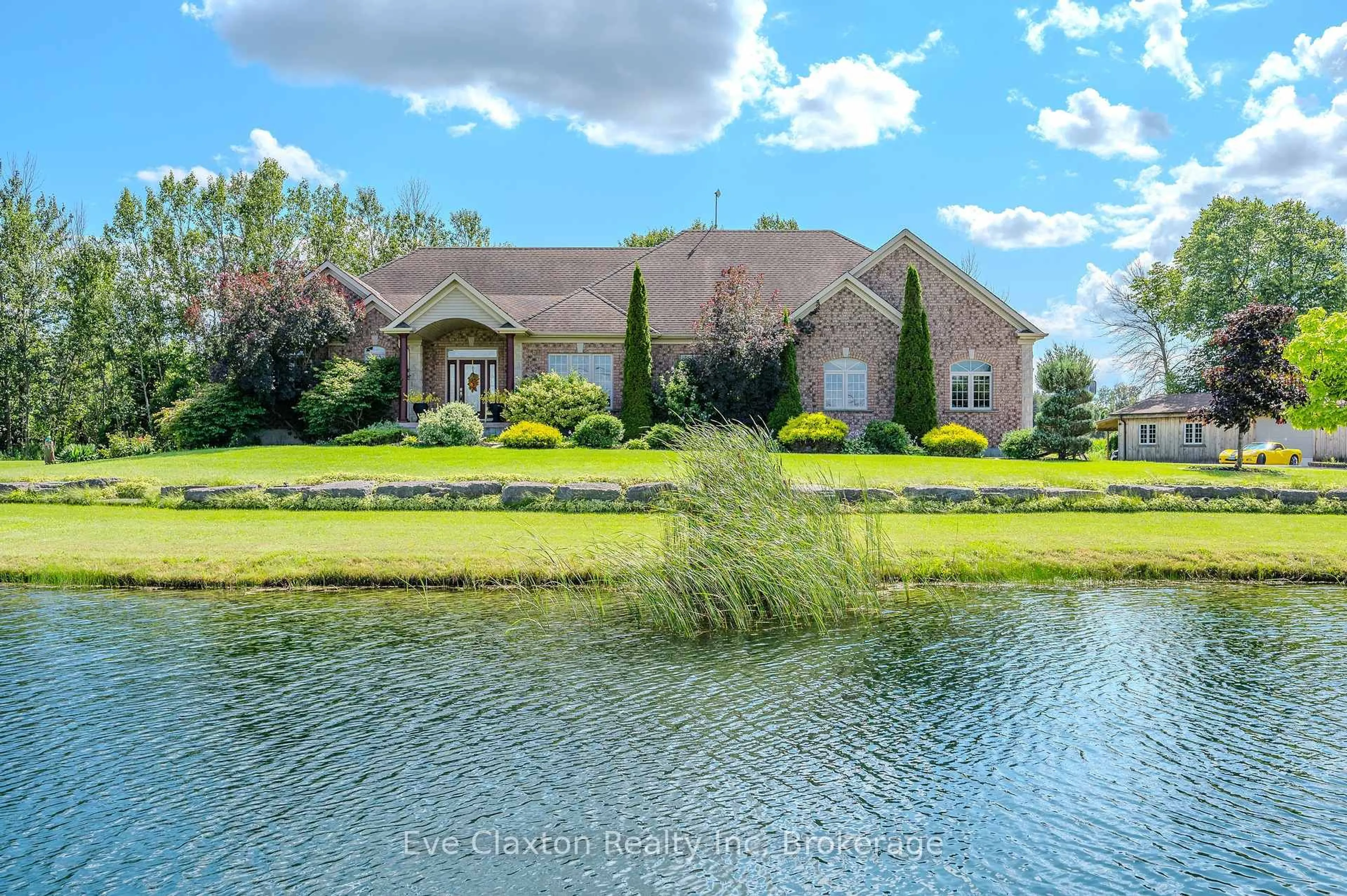 A pic from outside/outdoor area/front of a property/back of a property/a pic from drone, water/lake/river/ocean view for 5946 86 Line, Woolwich Ontario N0B 2V0