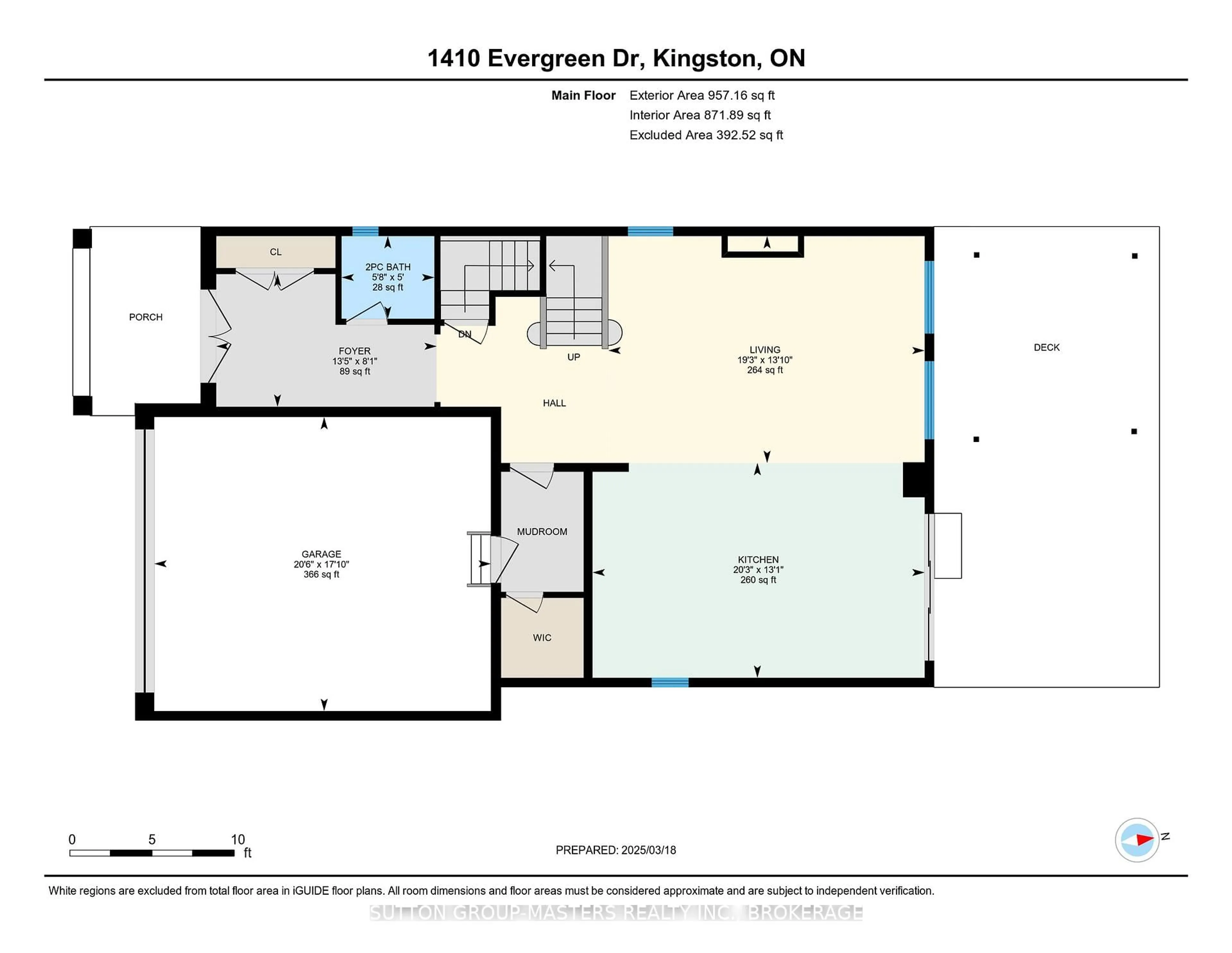 Floor plan for 1410 Evergreen Dr, Kingston Ontario K7P 0H5