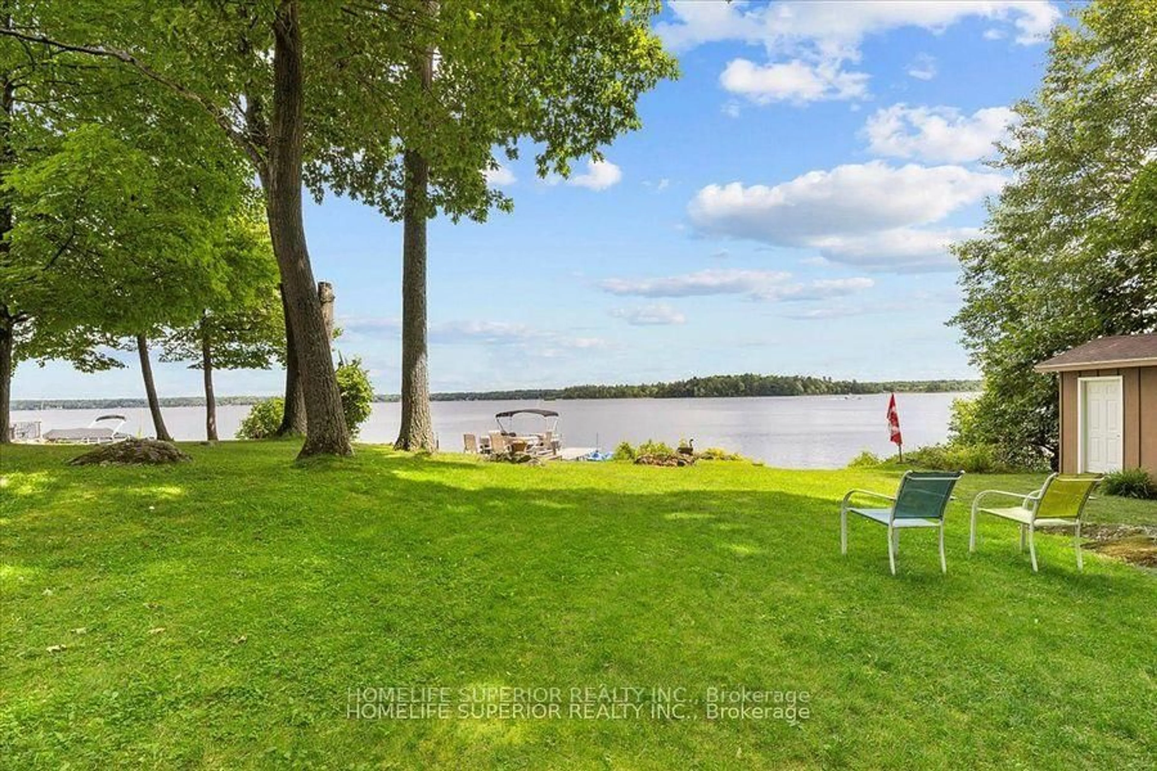 Patio, water/lake/river/ocean view for 1015 Cook Rd, Limoges Ontario K0K 2M0