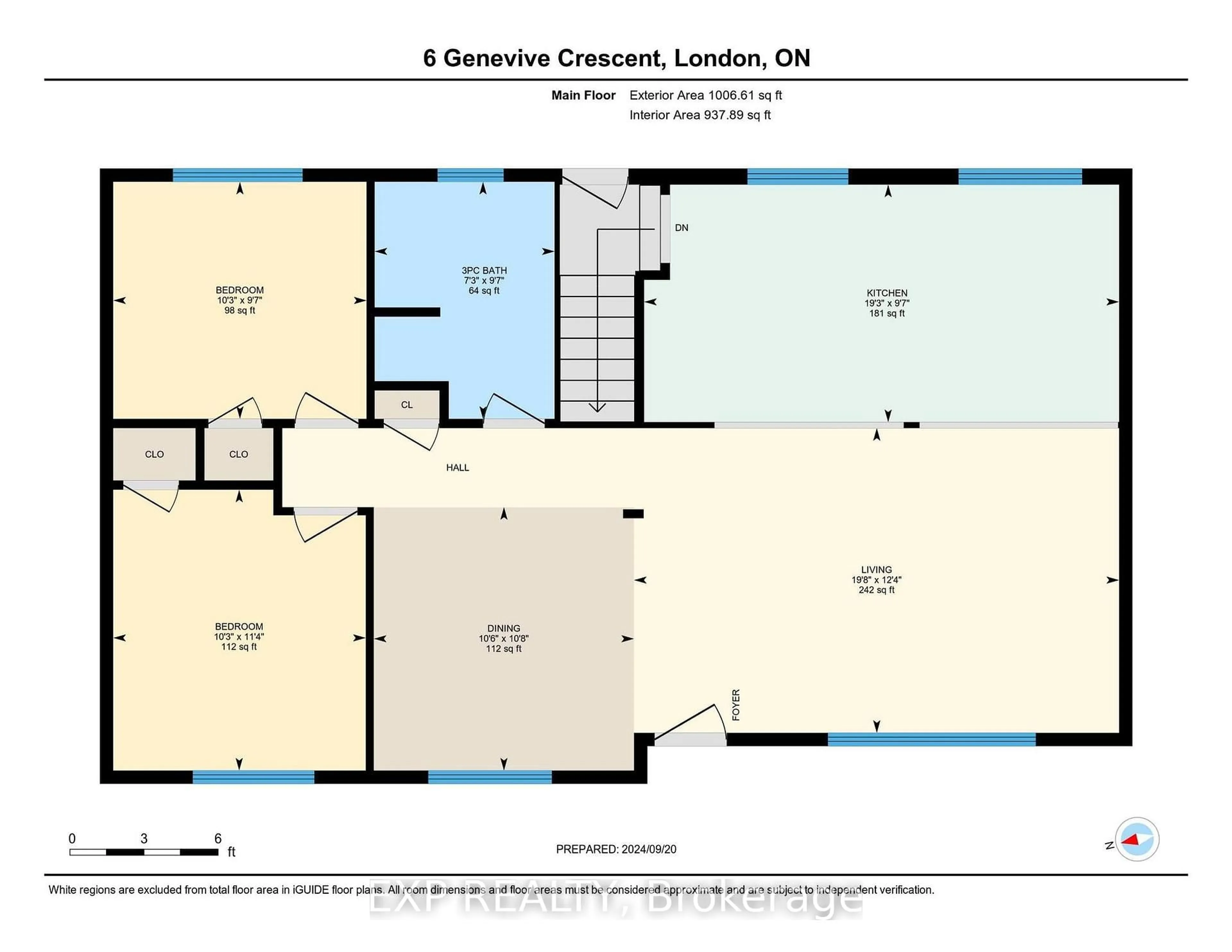 Floor plan for 6 Genevive Cres, London East Ontario N5Y 4A8