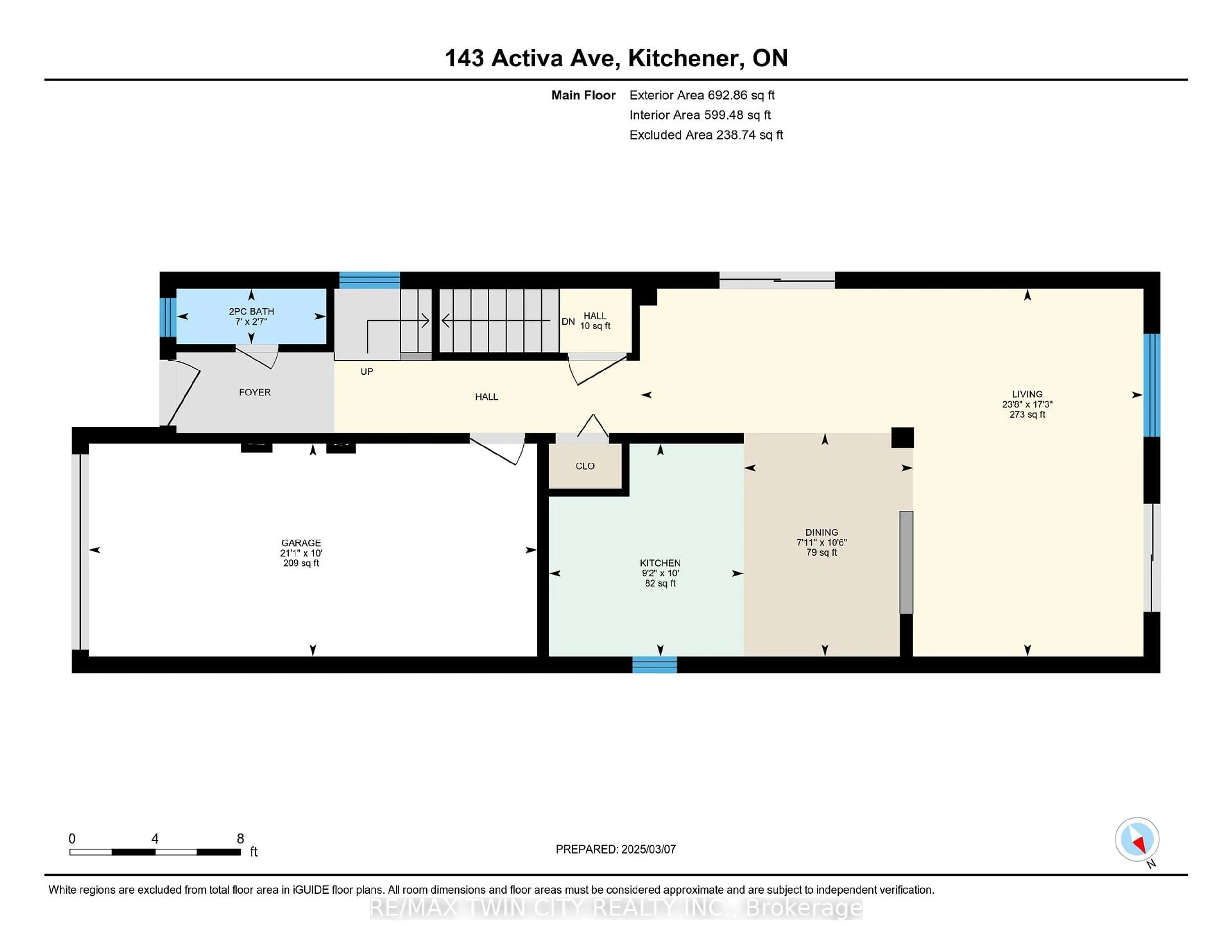 Floor plan for 143 Activa Ave, Kitchener Ontario N2E 3T3