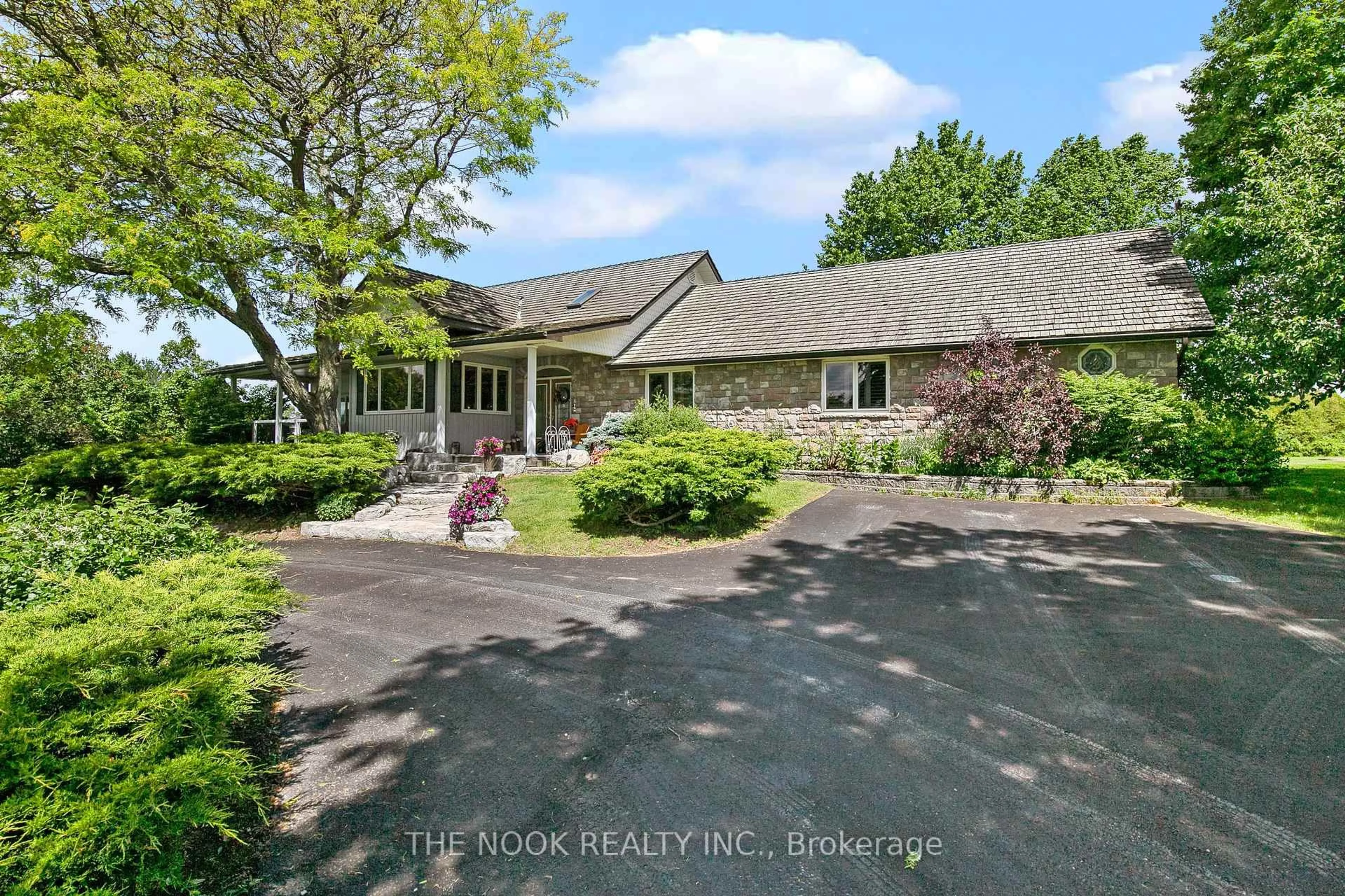 A pic from outside/outdoor area/front of a property/back of a property/a pic from drone, water/lake/river/ocean view for 593 Pigeon Creek Rd, Kawartha Lakes Ontario L0B 1K0