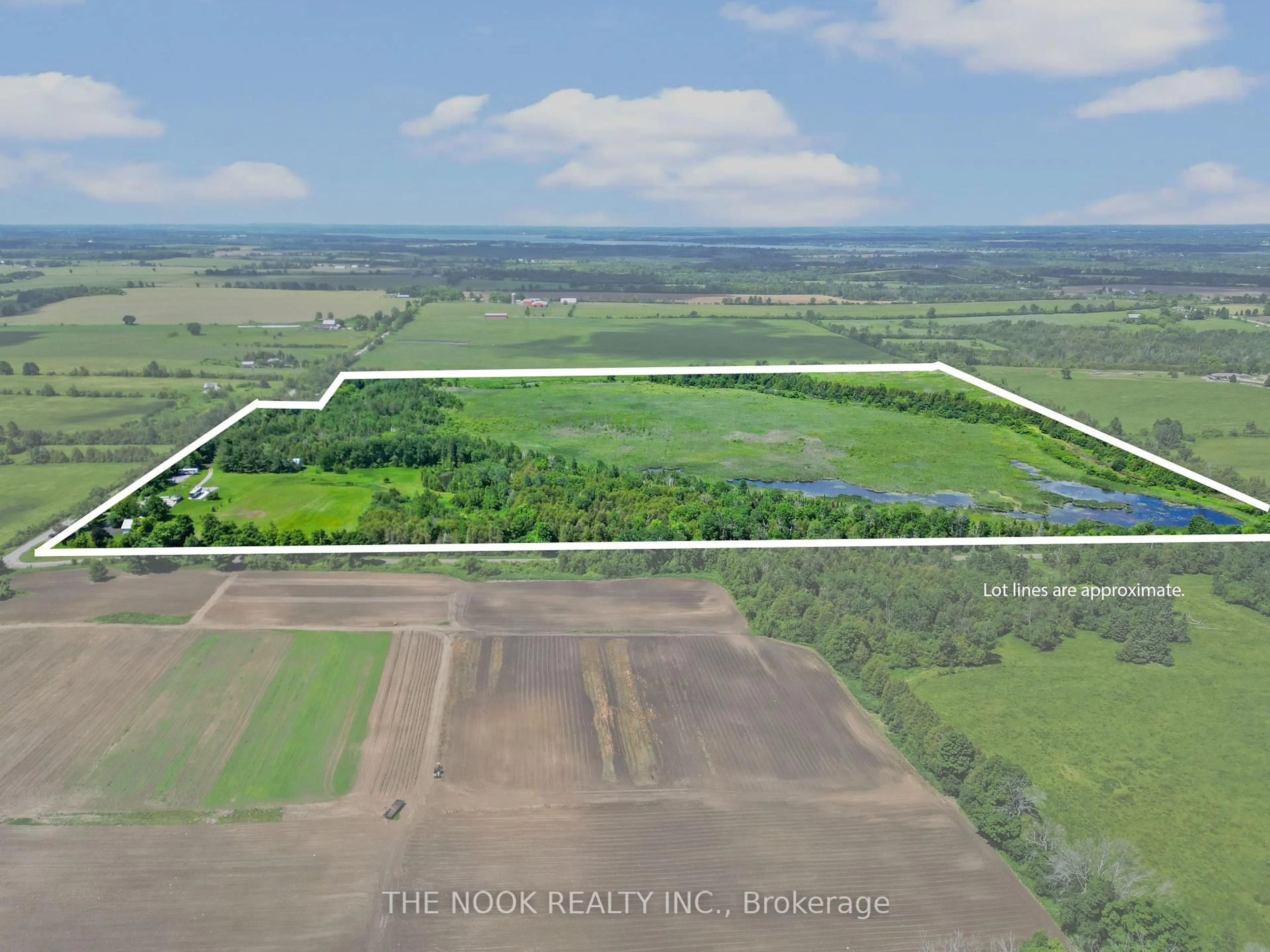 A pic from outside/outdoor area/front of a property/back of a property/a pic from drone, water/lake/river/ocean view for 593 Pigeon Creek Rd, Kawartha Lakes Ontario L0B 1K0