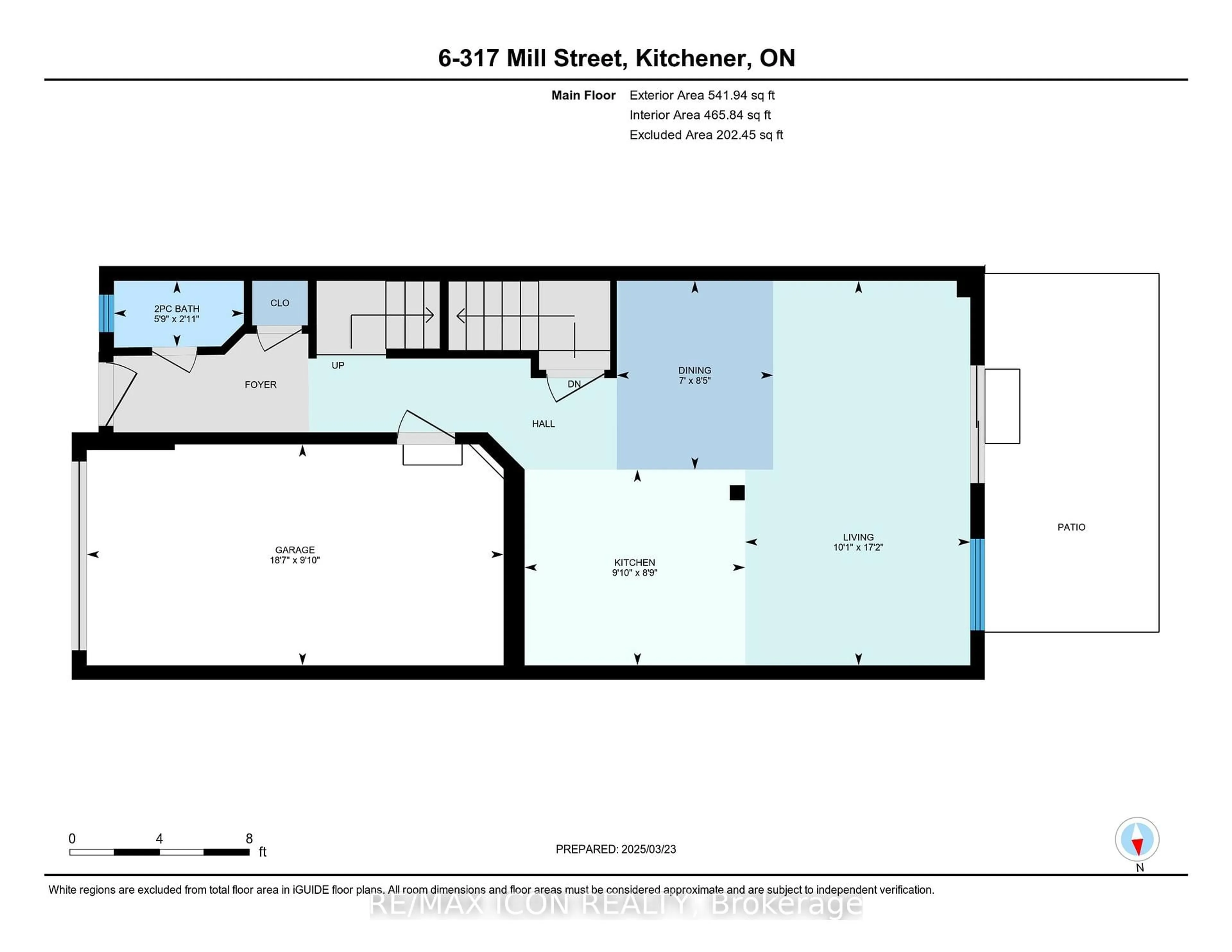 Floor plan for 317 Mill St #6, Kitchener Ontario N2M 3R8